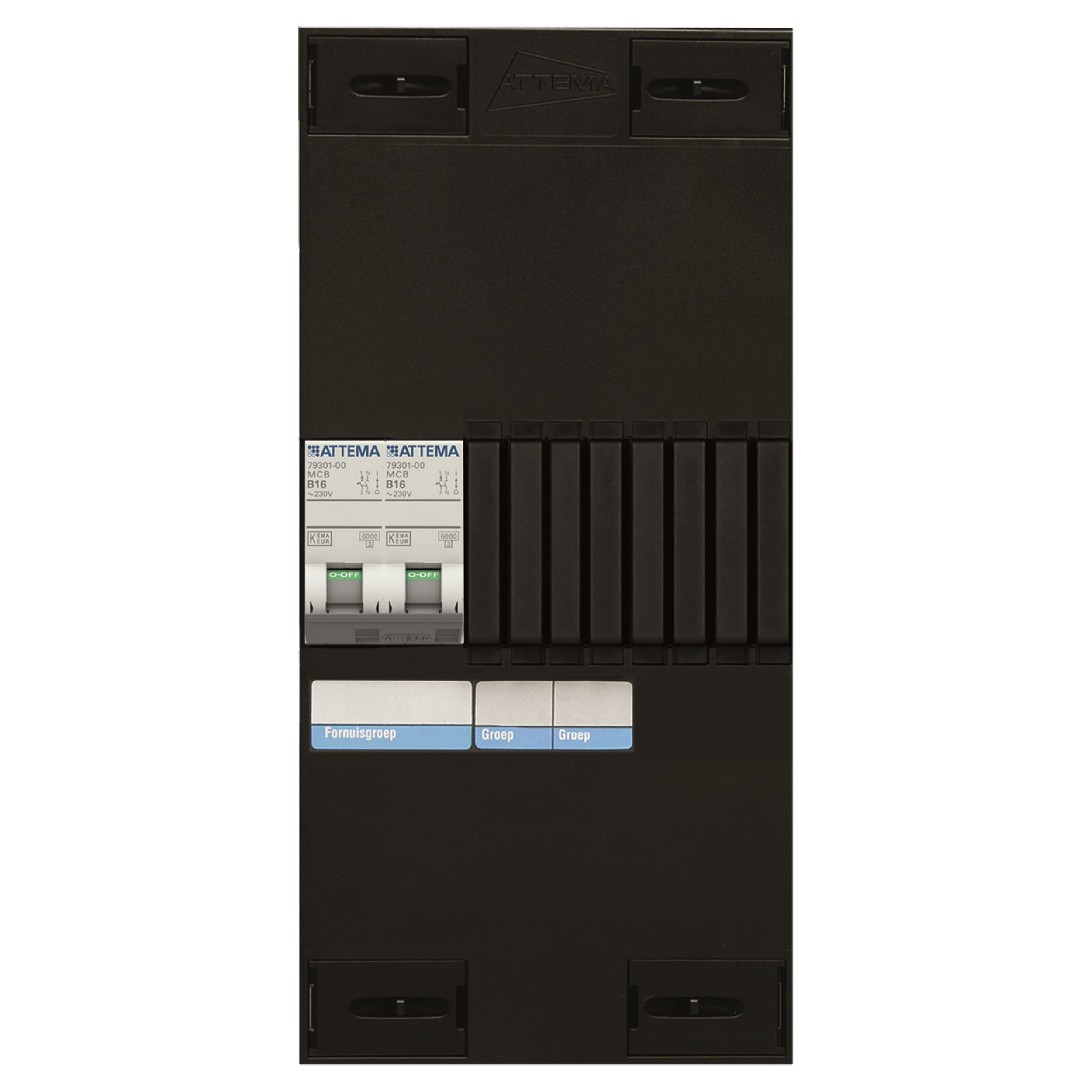 01.379.28 Attema XL uitbreiding 1 fornuisgroep - 16A - 2 x 1P/N1F  220 x 115 x 90 mm