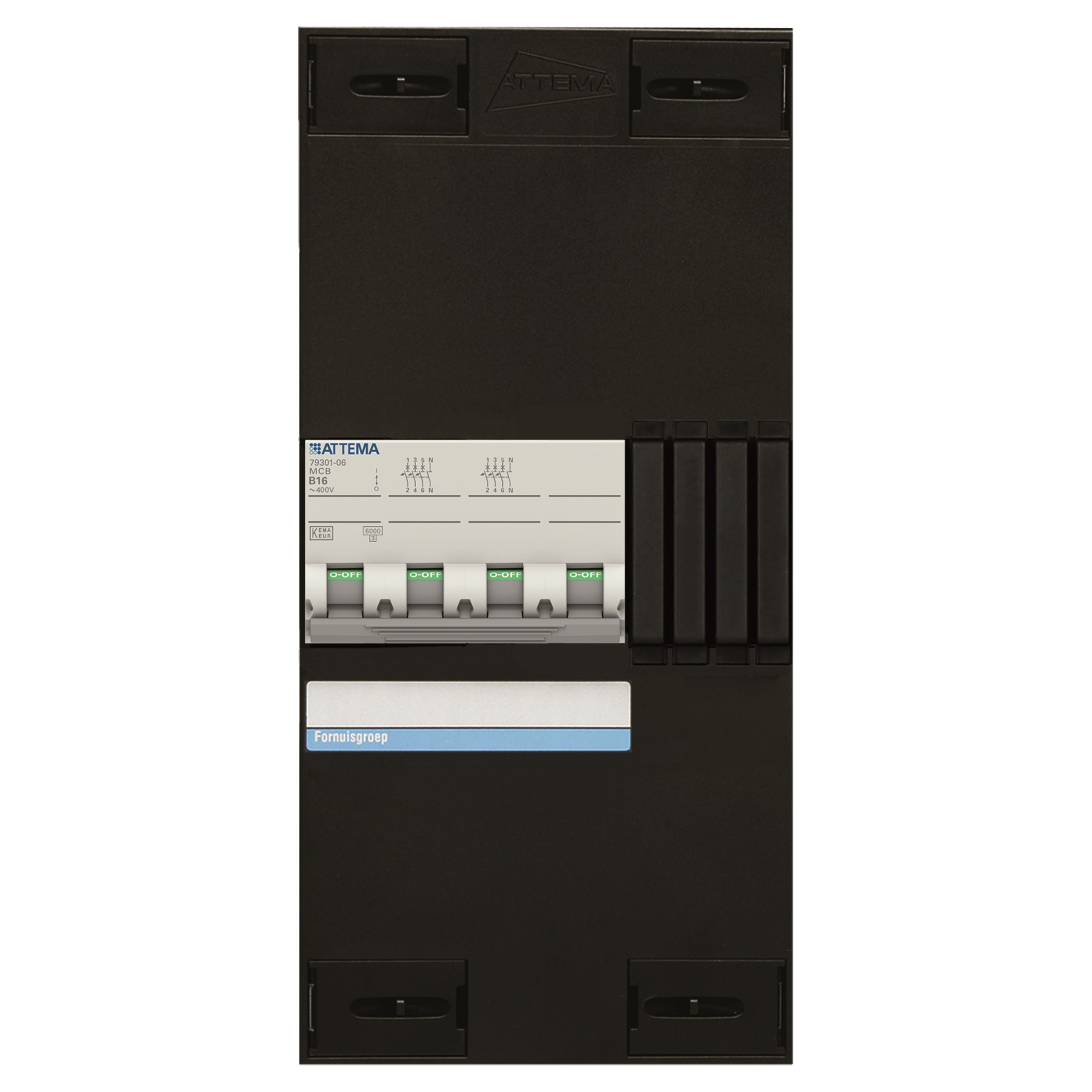 01.379.29 Attema XL uitbreiding 1 fornuisgroep - 16A - 3 x 1P/N3F  220 x 115 x 90 mm