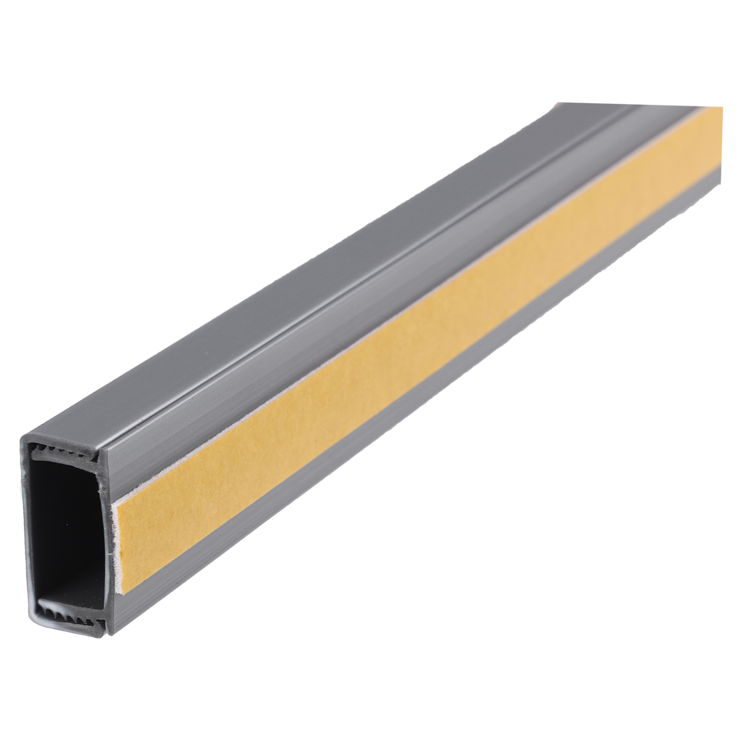 01.480.09   leidinglijst zelfklevend zilver 20 x 10 mm - 2 m