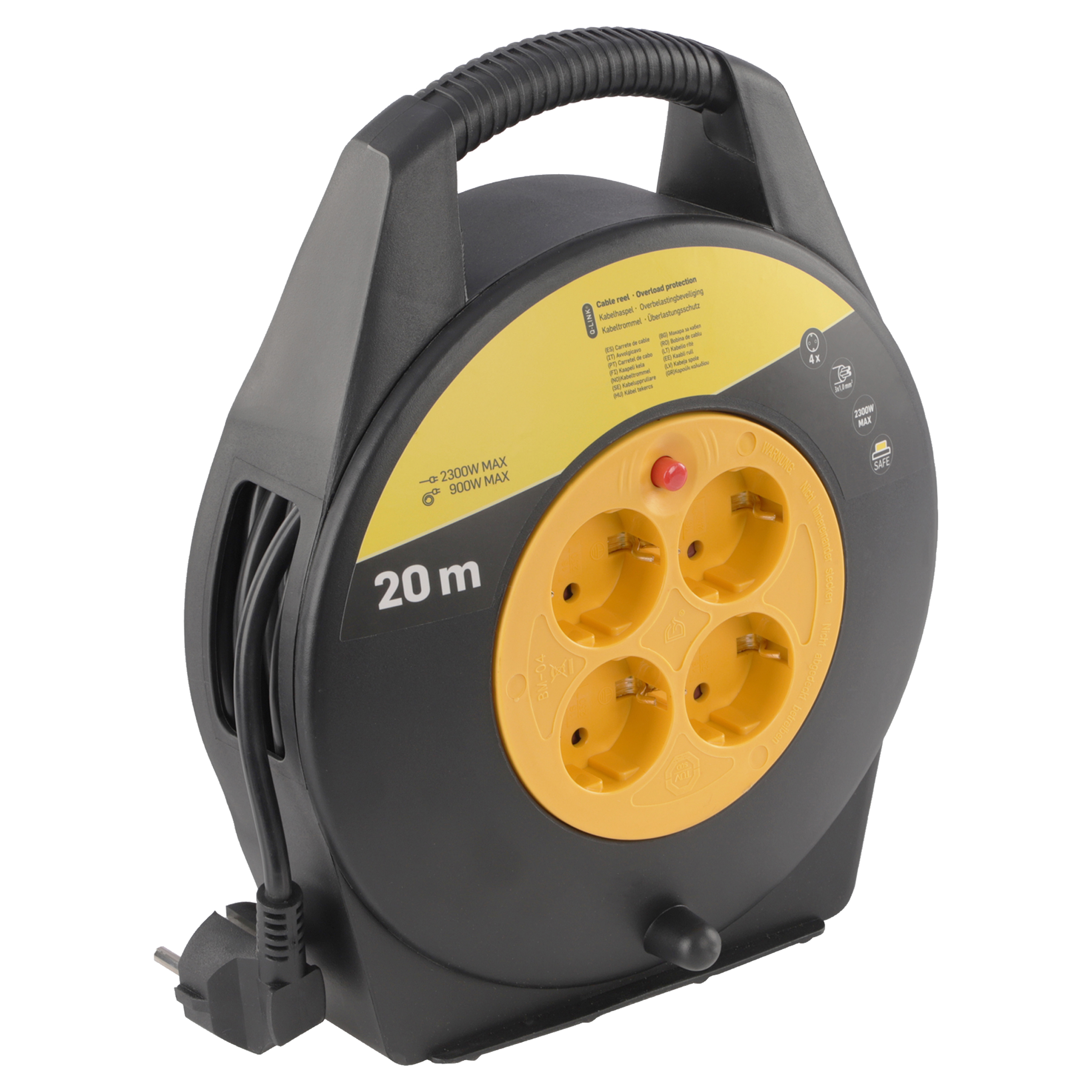 01.790.81 Q-Link  kabelbox klus - randaarde - H05VVF zwart/geel 3 x 1.0 mm², 20 m