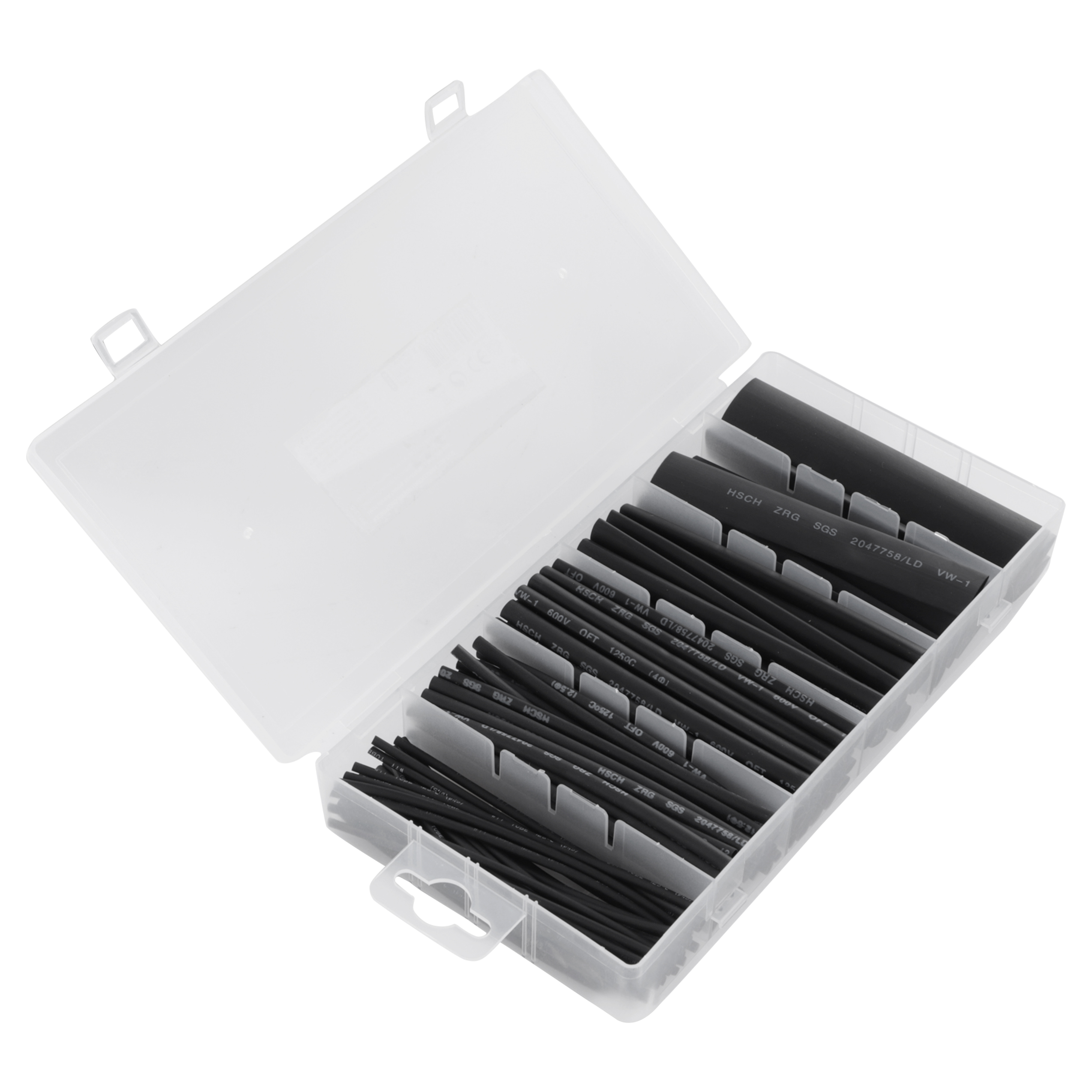 01.894.19 Q-Link  krimpkous assortiment - 100-delig zwart 1.5 - 13 mm