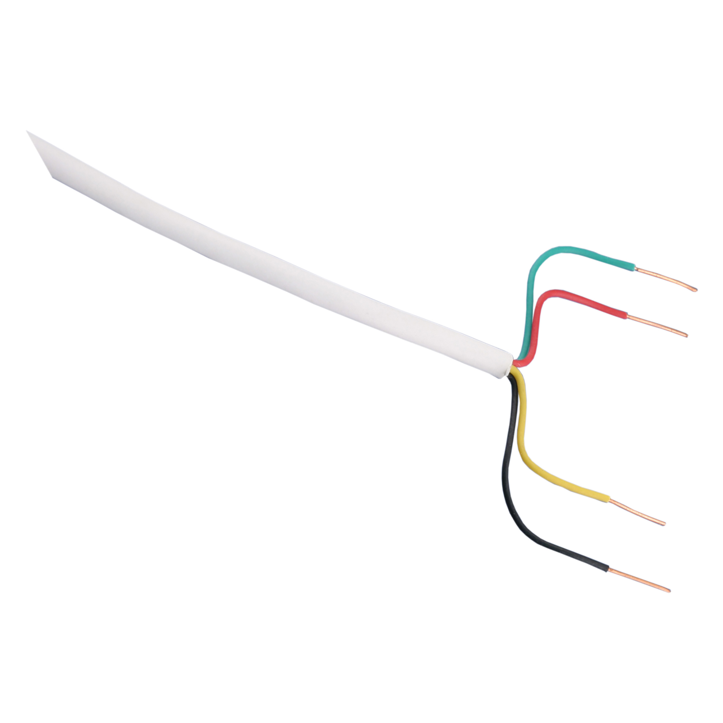 03.030.25   telefoon/signaalkabel rond wit 4 x 0.5 mm - 10 m