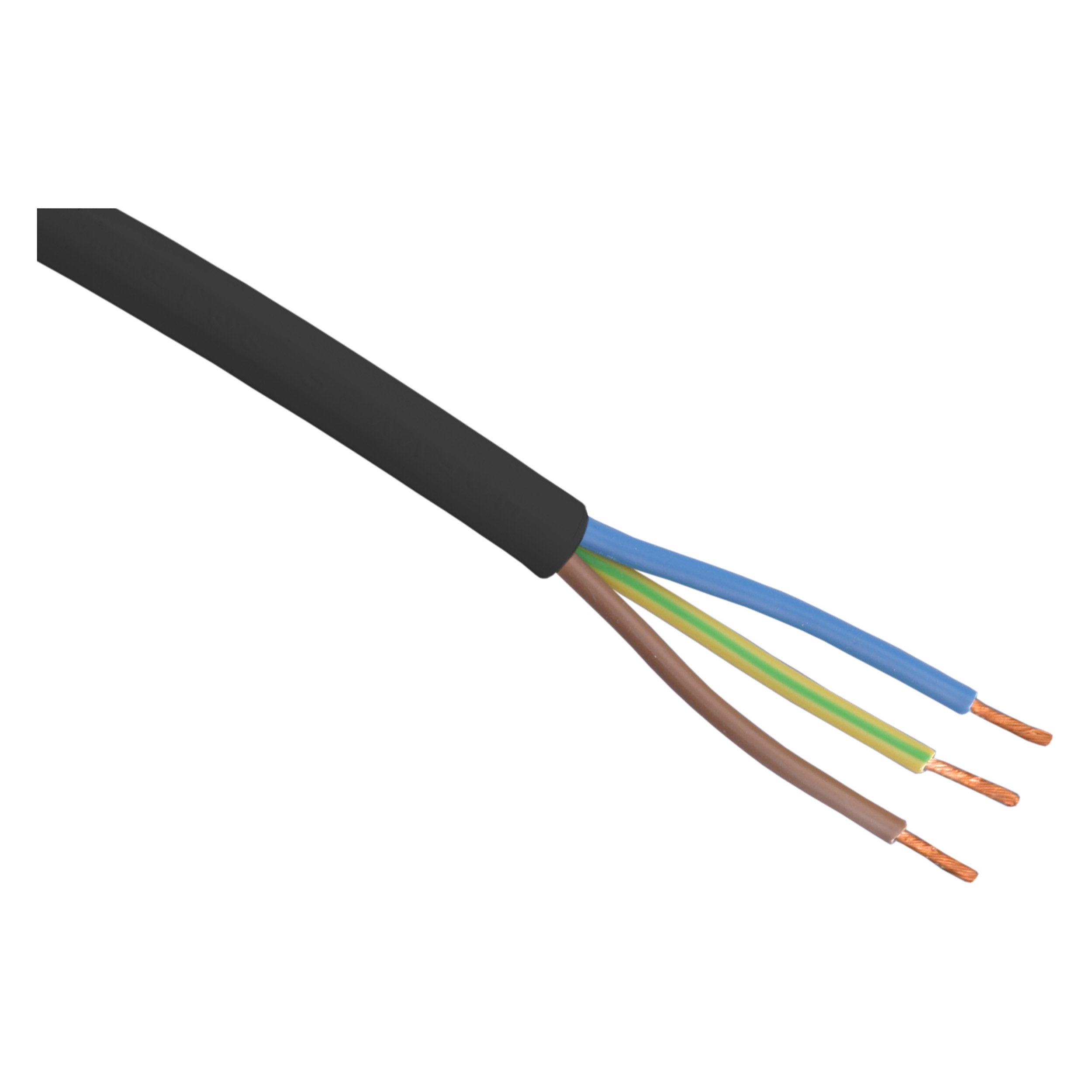 03.031.06   huishoudsnoer VMVL zwart 3 x 1.0 mm², 5 m