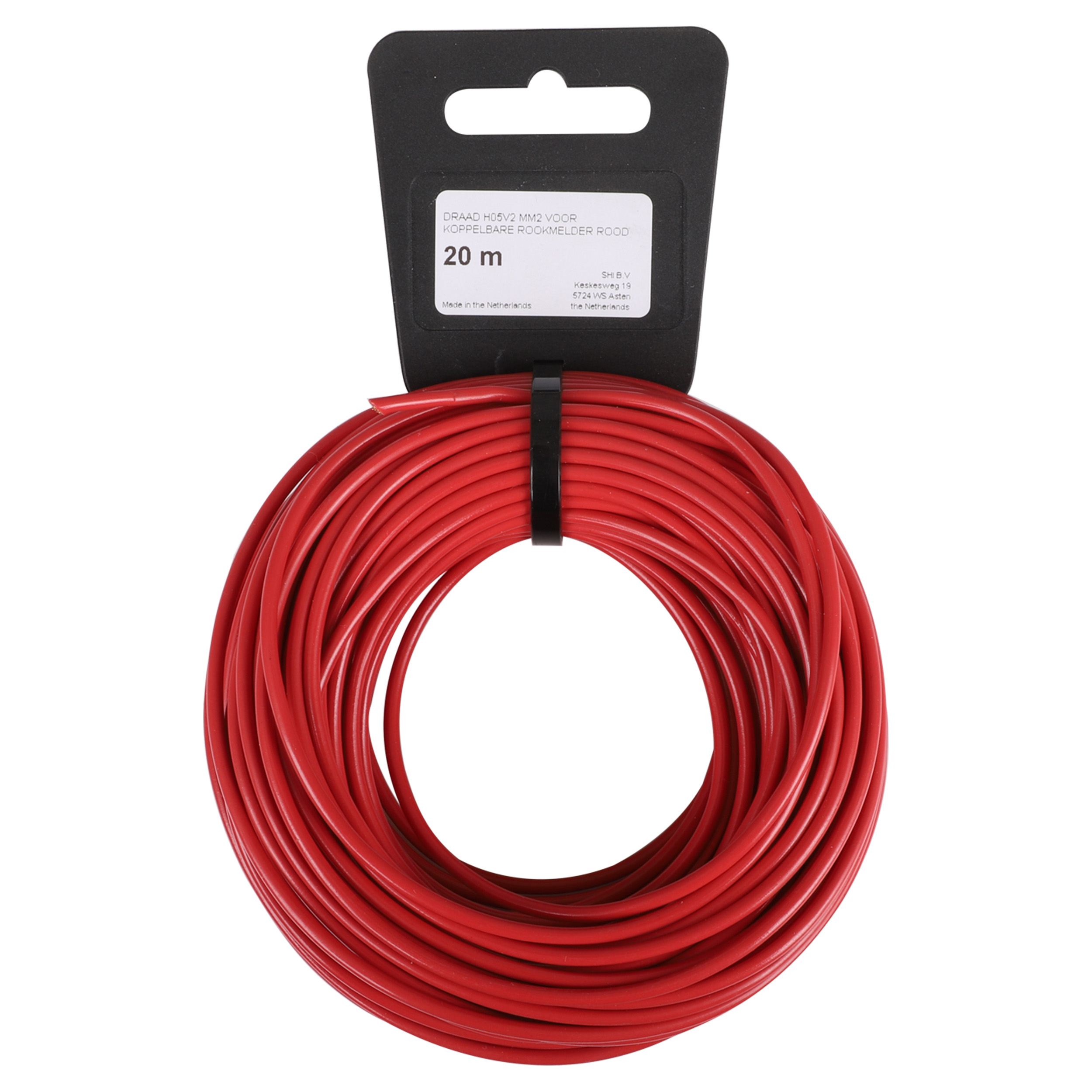 03.031.21   draad H05V2 - koppelbaar rood 1 mm² - 20 m