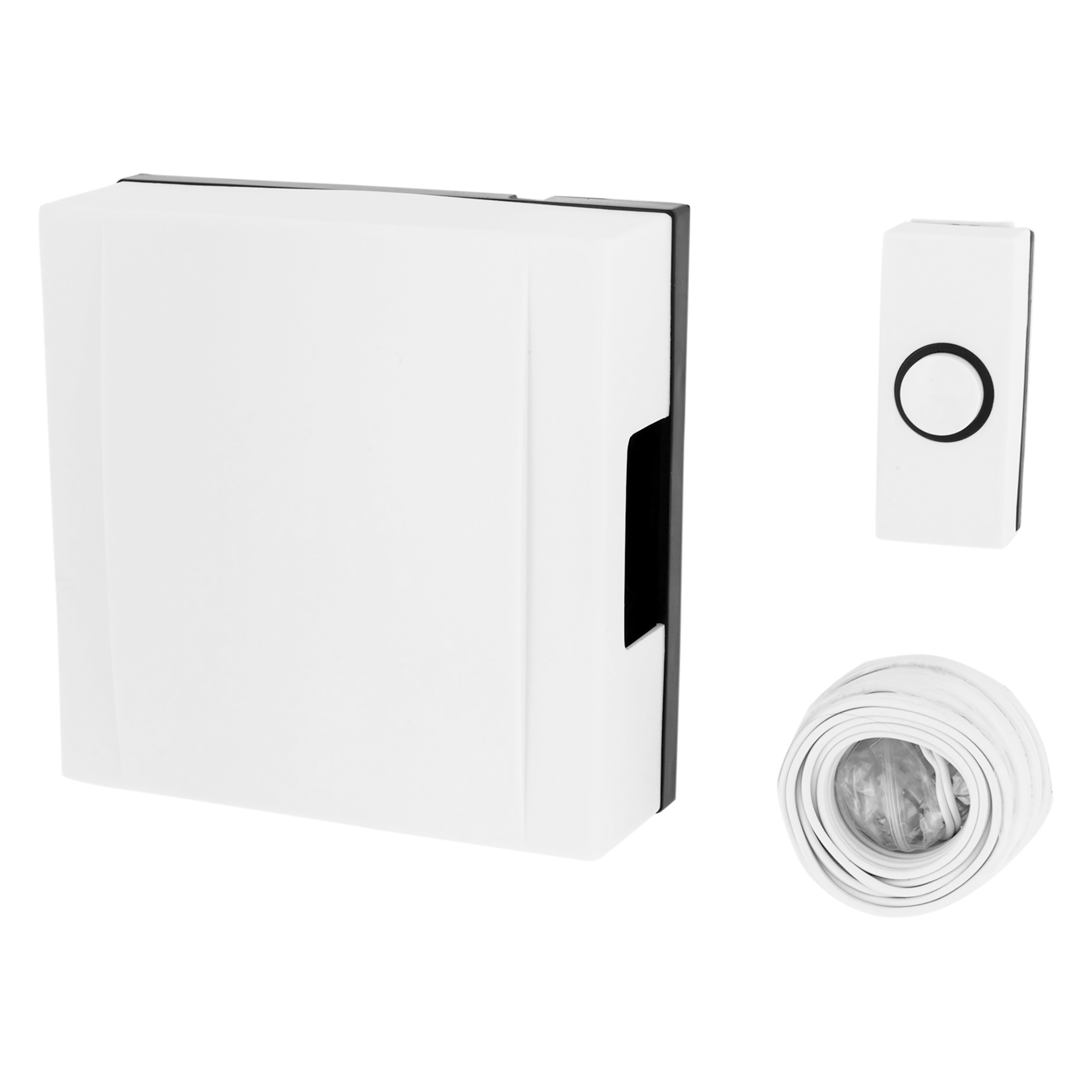 10.015.43 Byron  gong type 720 - bedraad - voor muurbevestiging wit 