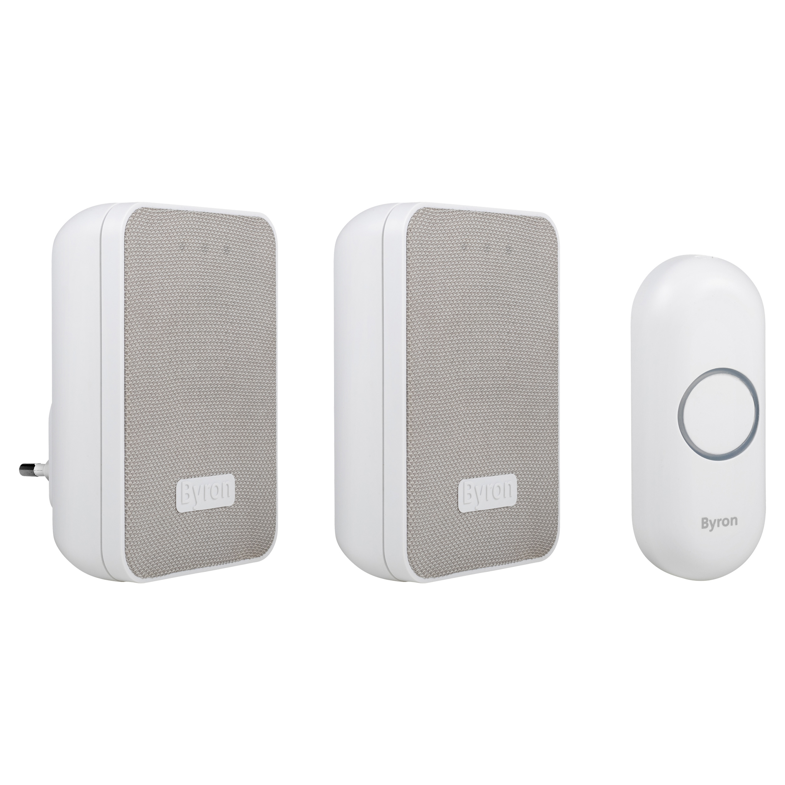 10.028.78 Byron  gong type DBY-22324 - plug-in - draagbaar - met flits wit 