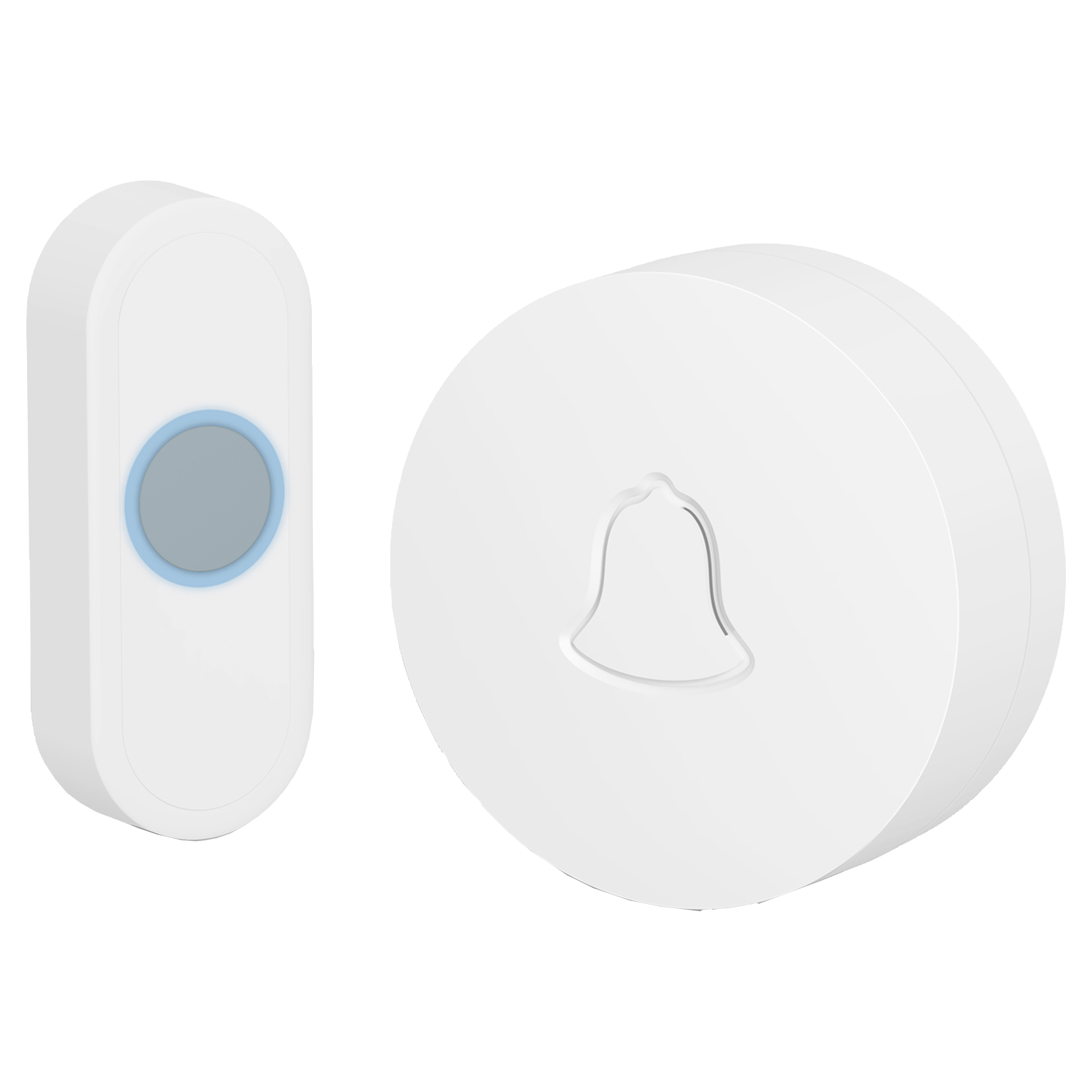 10.800.01 Q-Link  gong battery operated - met beldrukker wit 