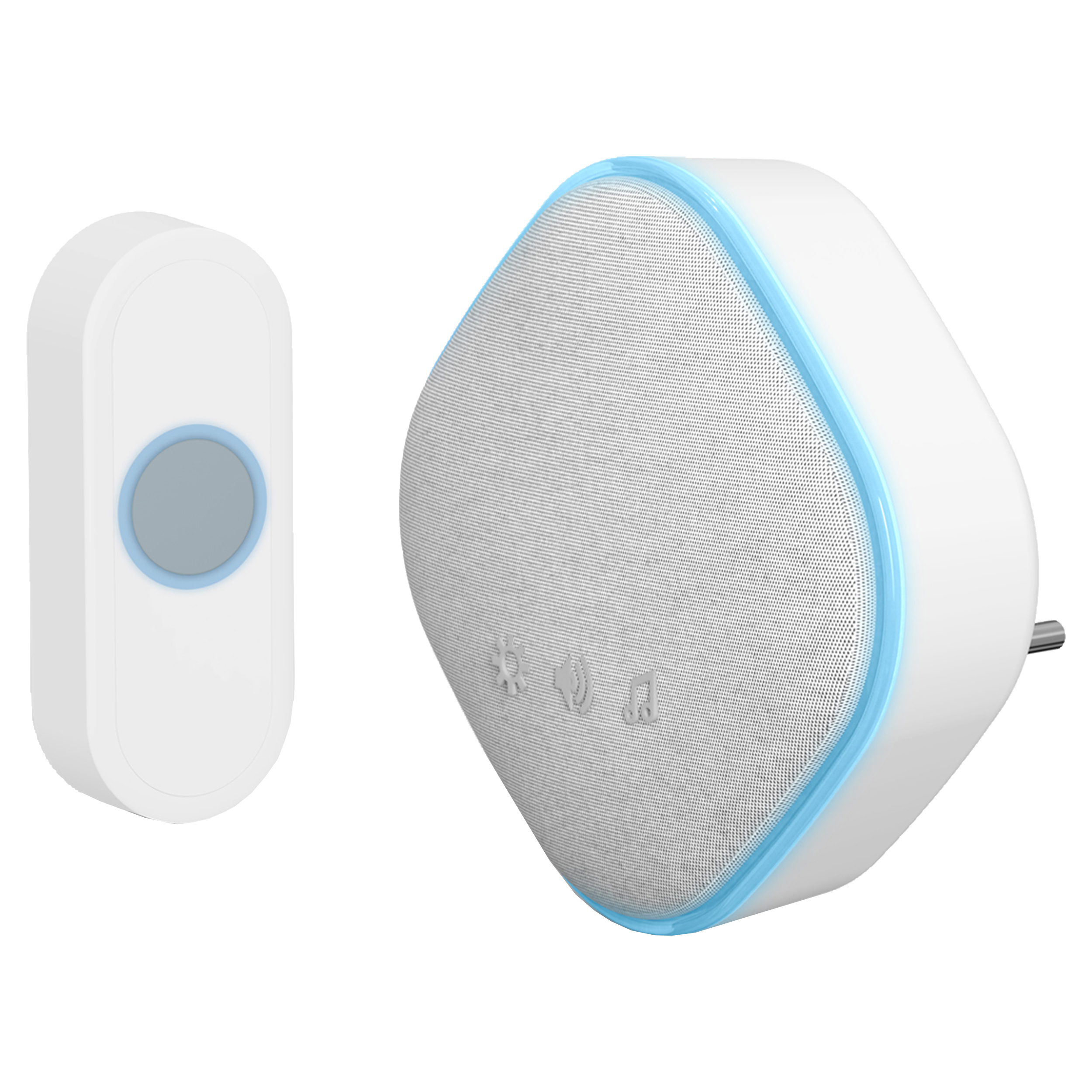 10.800.14 Q-Link  gong plugin - met beldrukker wit 