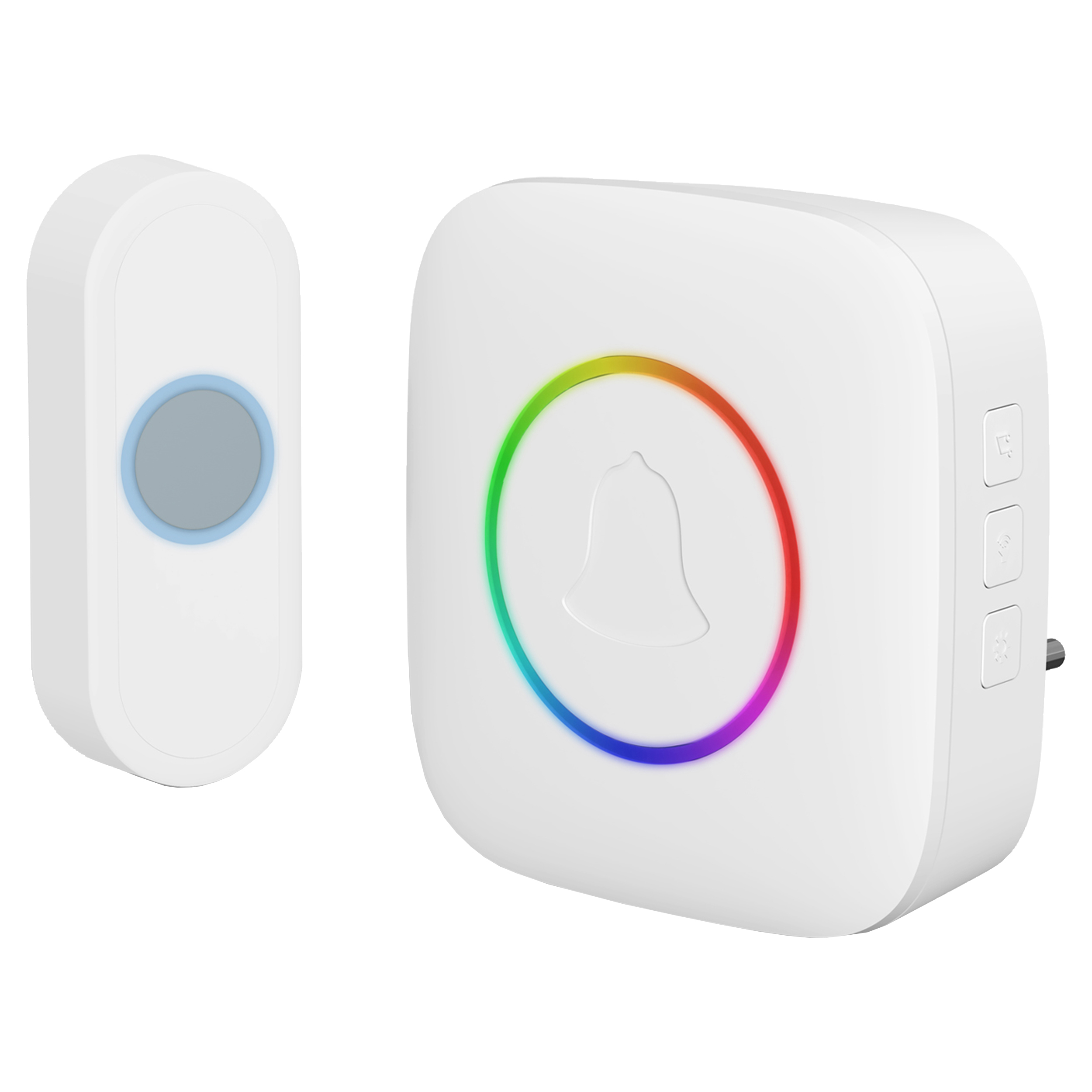 10.800.16 Q-Link  gong plugin - met beldrukker - RGB licht wit 