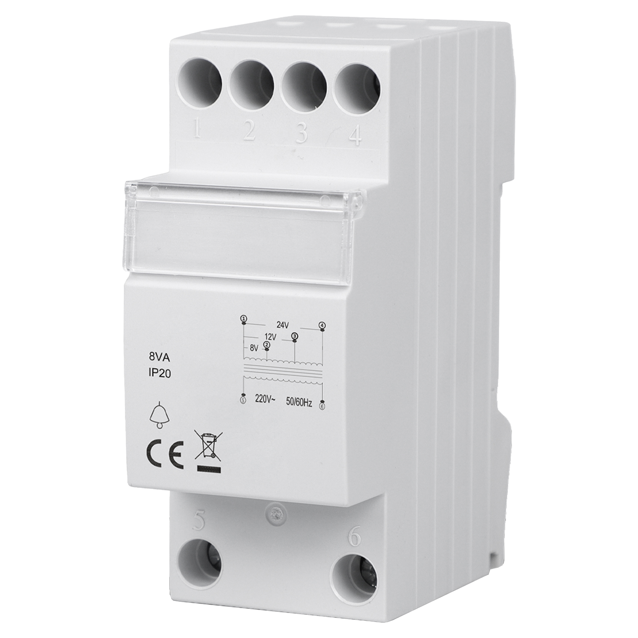 10.801.60 Q-Link  transformator 8/12/24v - 500MA wit 
