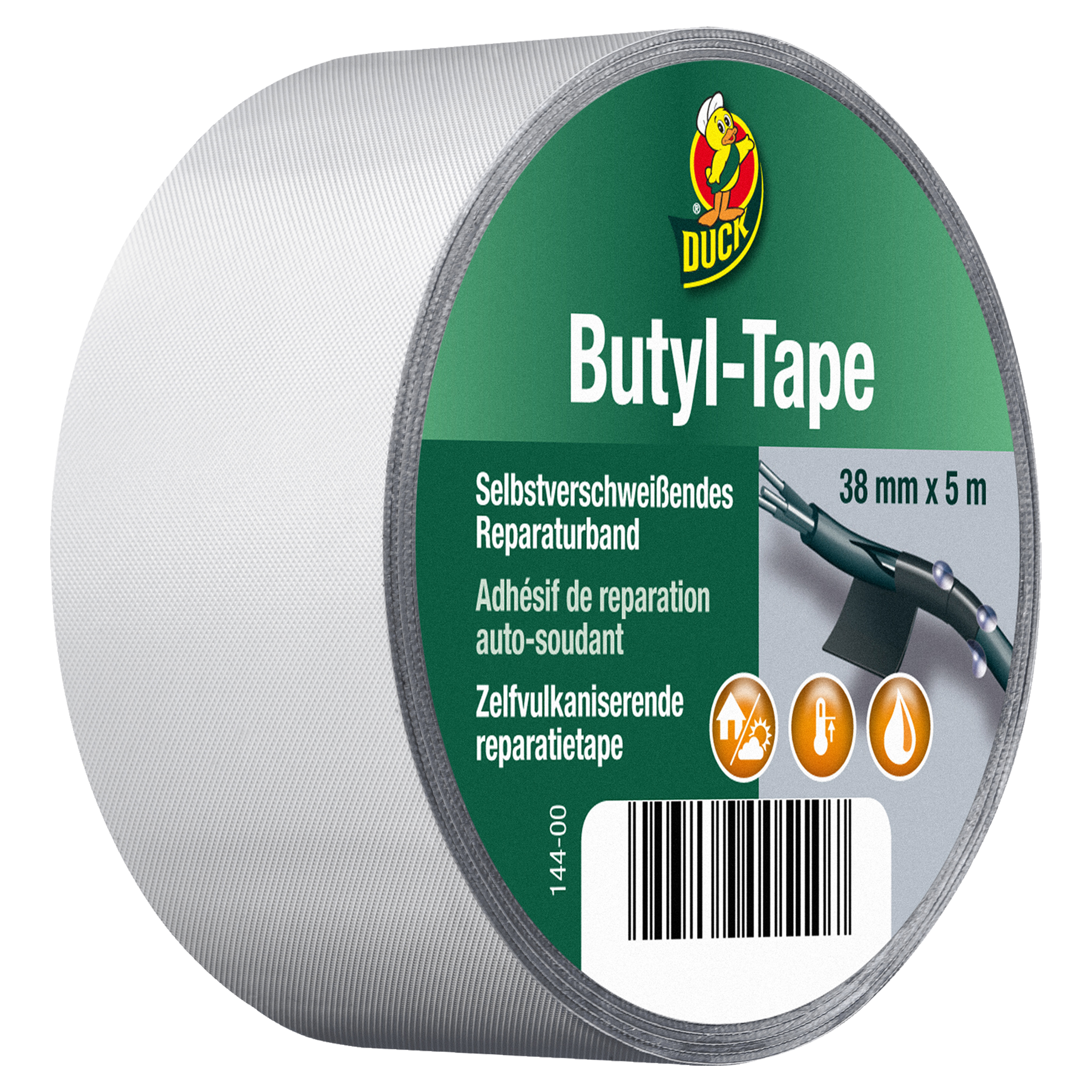 20.501.14 Duck  tape butyl - zelfvulkaniser - 38 mm x 5 m - grijs