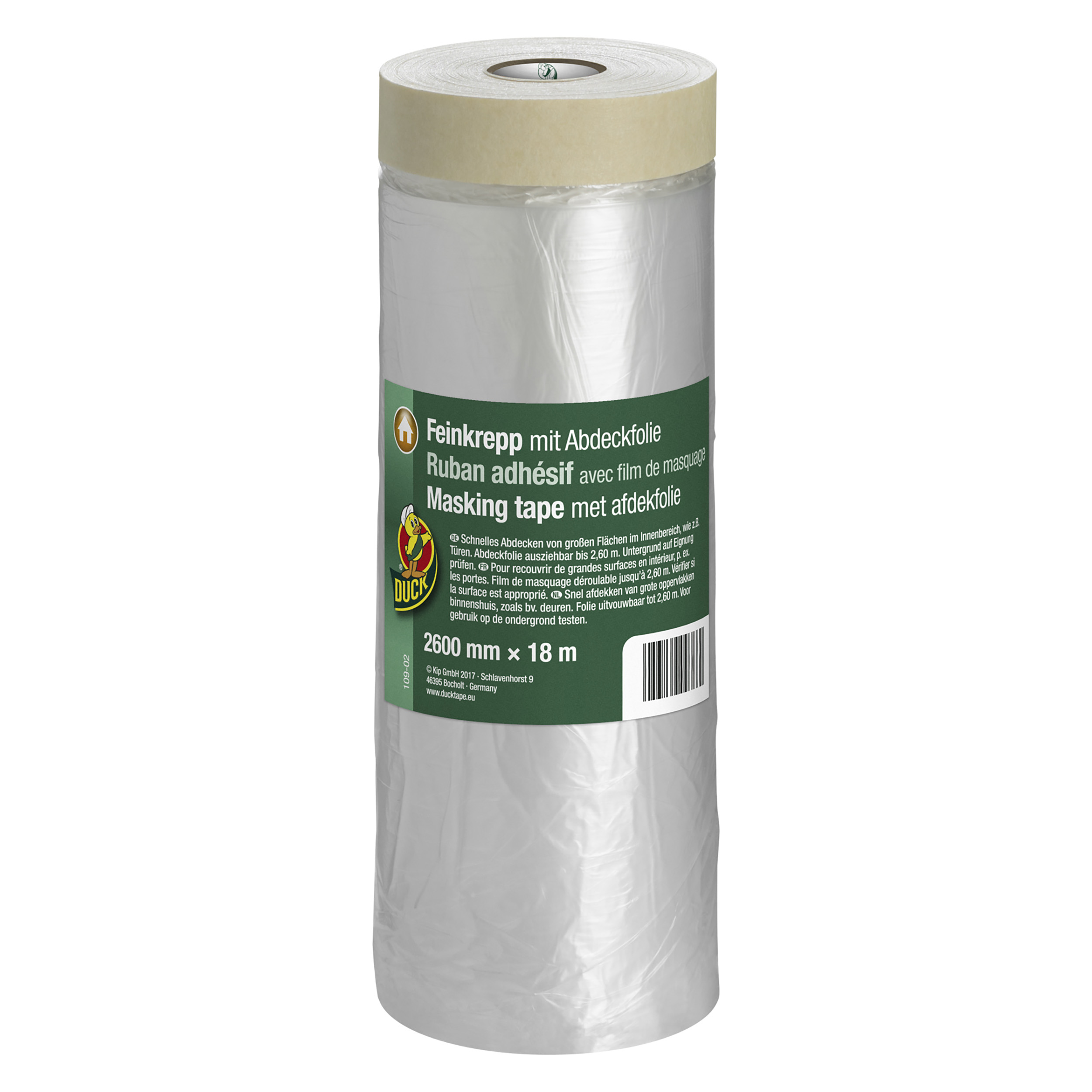 20.501.36 Duck  tape masking en afdekfolie  2600 mm x 18 m