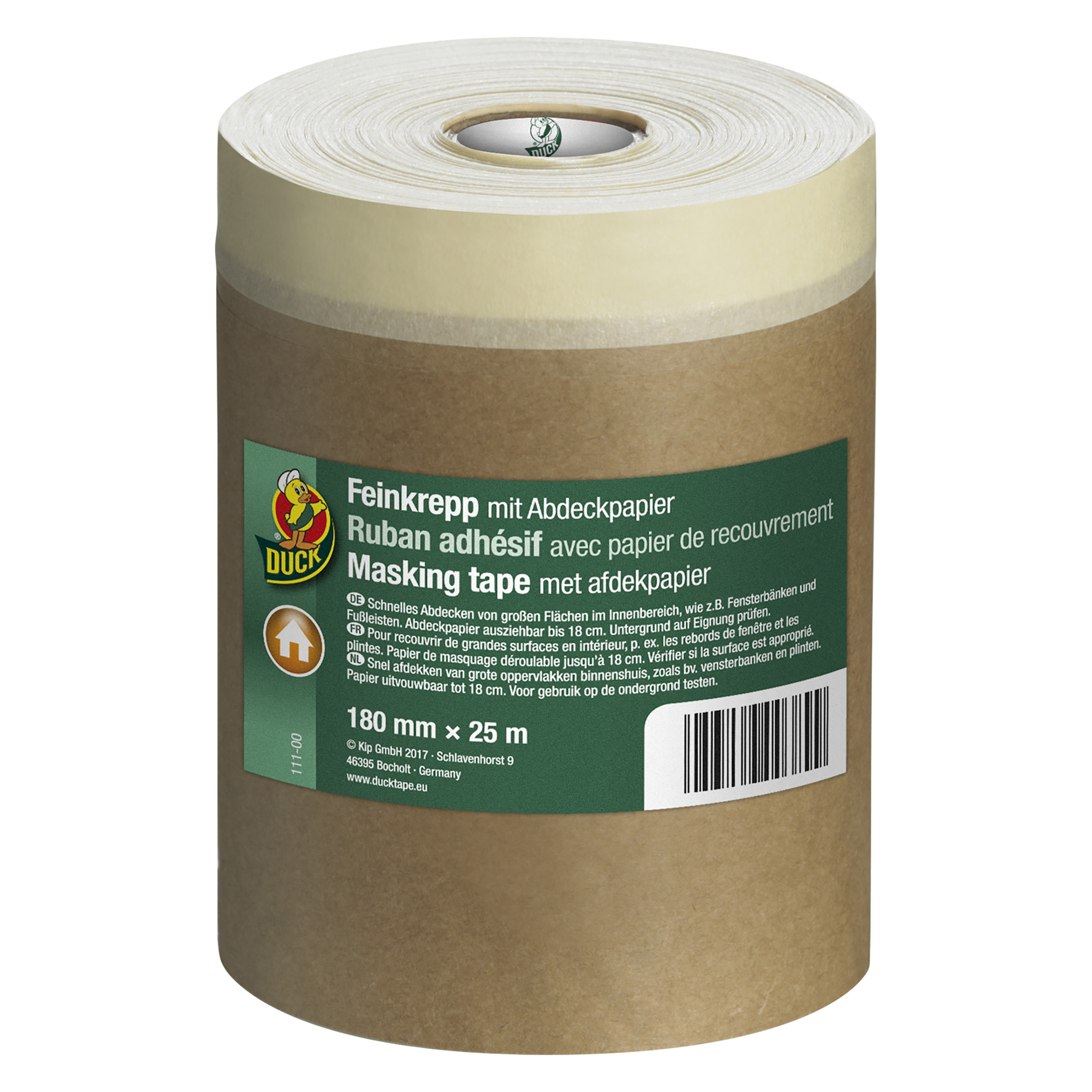 20.501.37 Duck  tape masking en afdekpapier  180 mm x 25 m