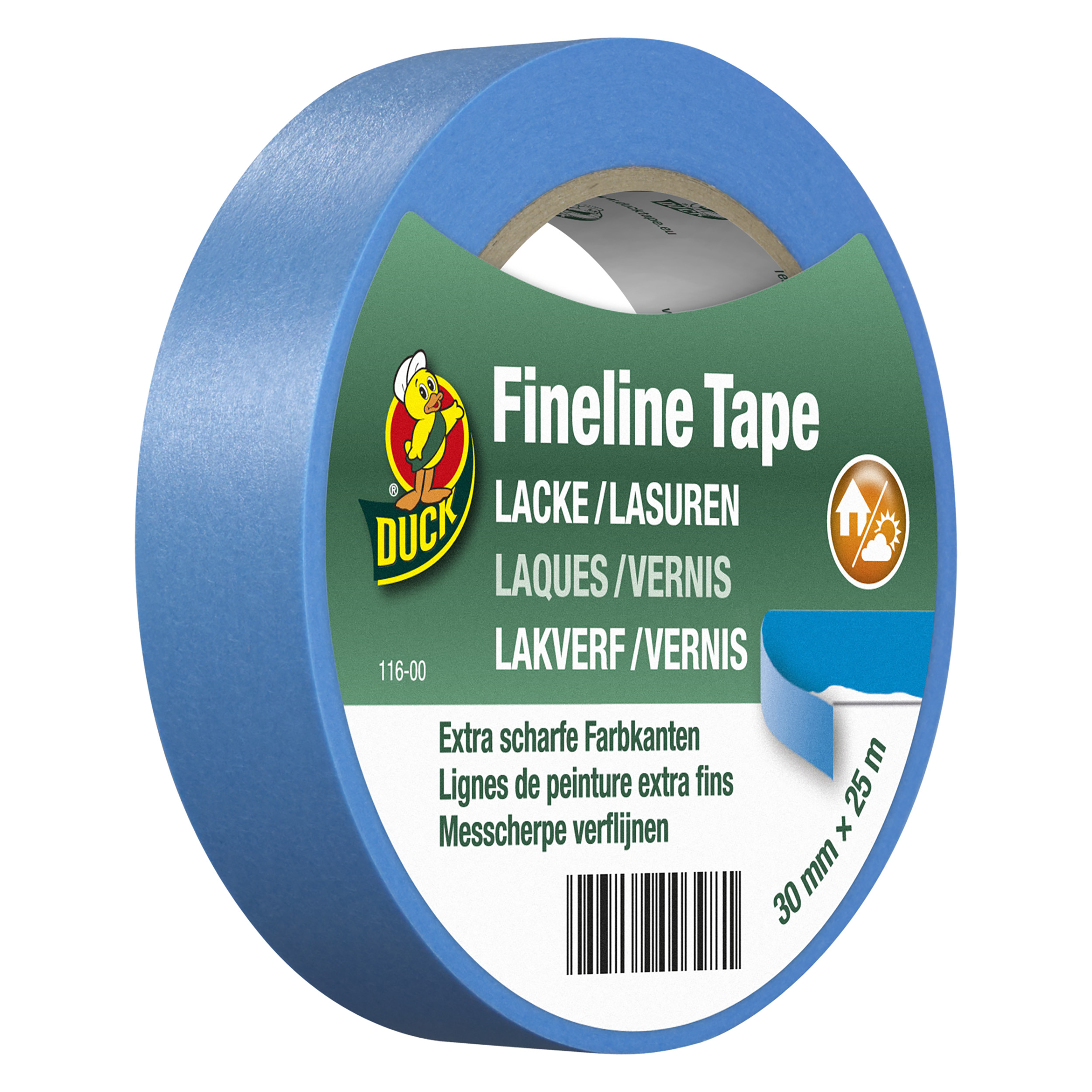20.501.51 Duck  tape fineline lak en vernis blauw 30 mm x 25 m