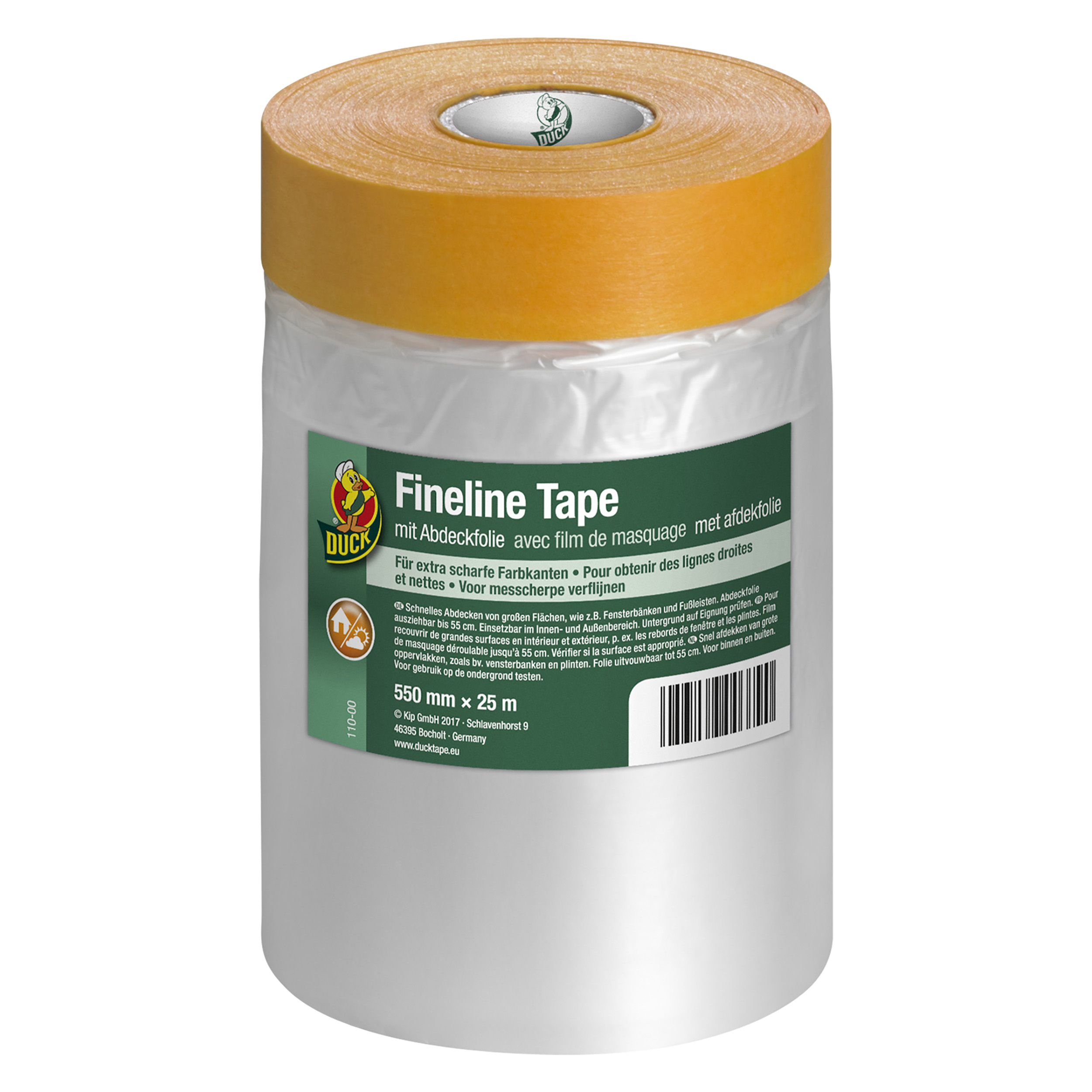20.501.53 Duck  tape fineline en afdekfolie  550 mm x 25 m