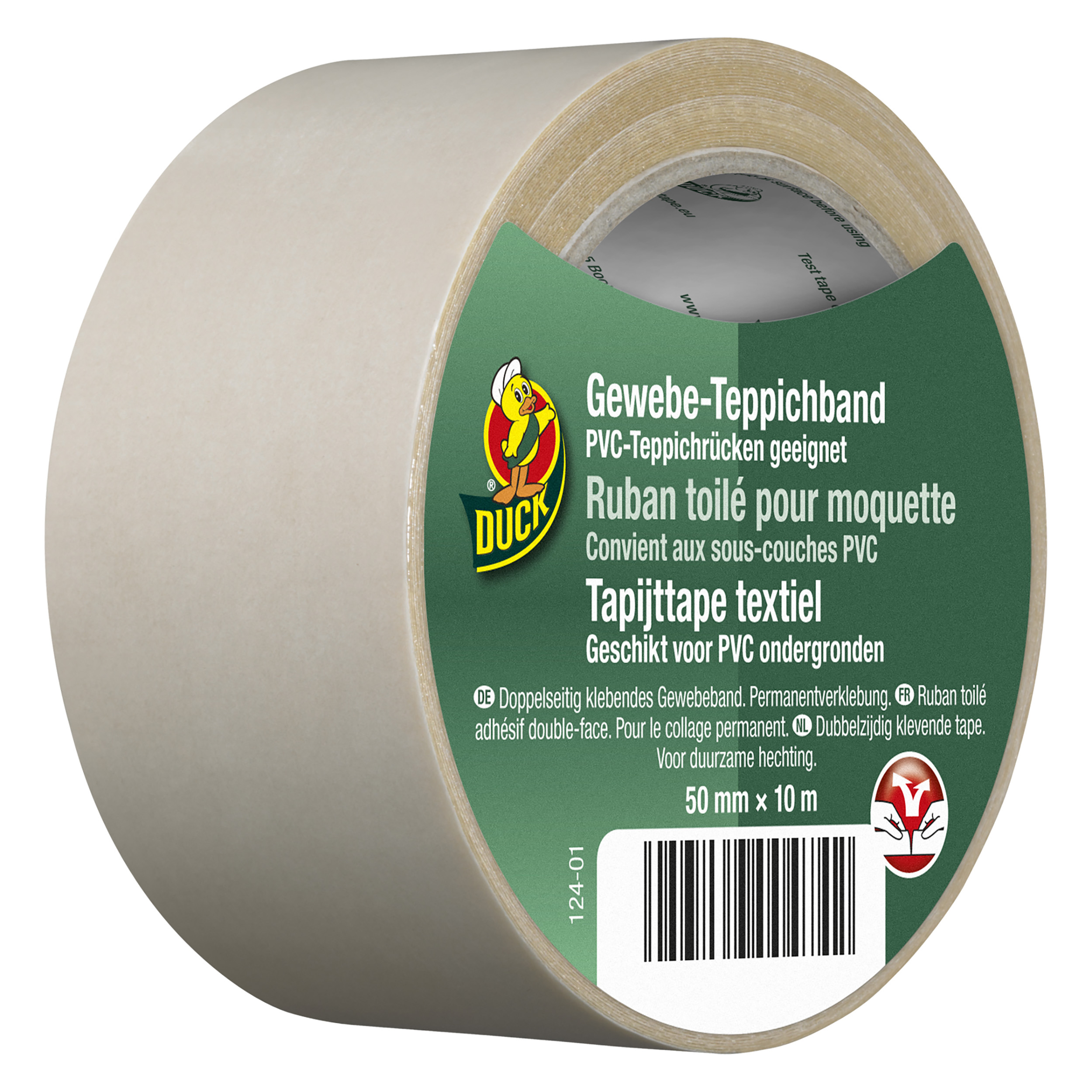 20.501.68 Duck  tapijttape textiel  50 mm x 10 m