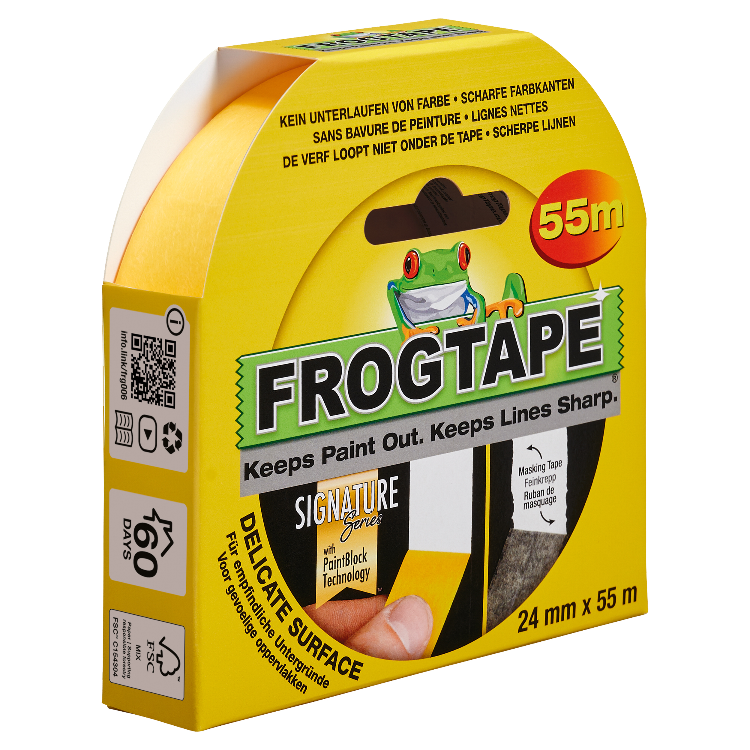 20.513.00 Frogtape  afplaktape delicate surface geel 24 mm x 55 m