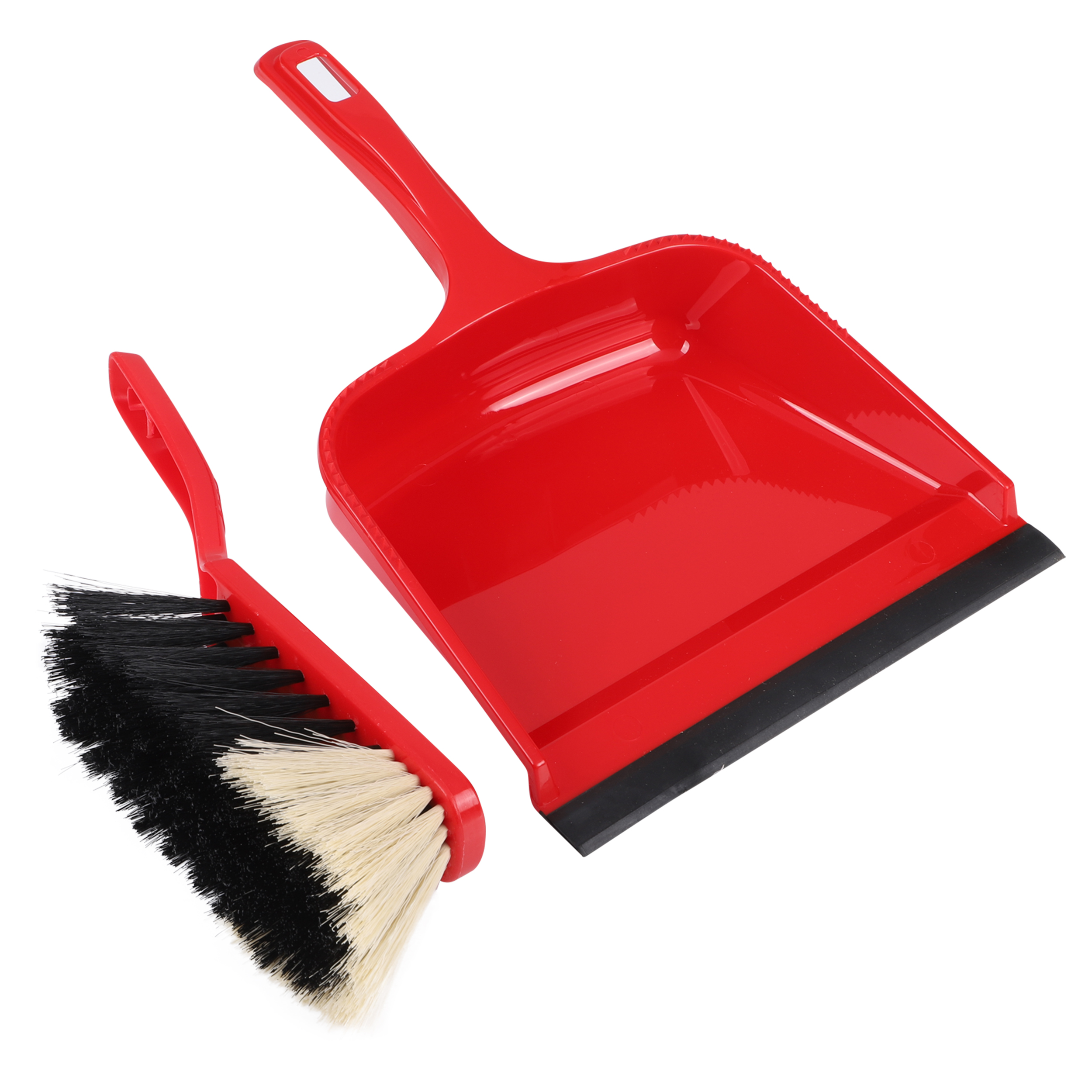 21.285.86 Ibex  stoffer en blik plastic rood 