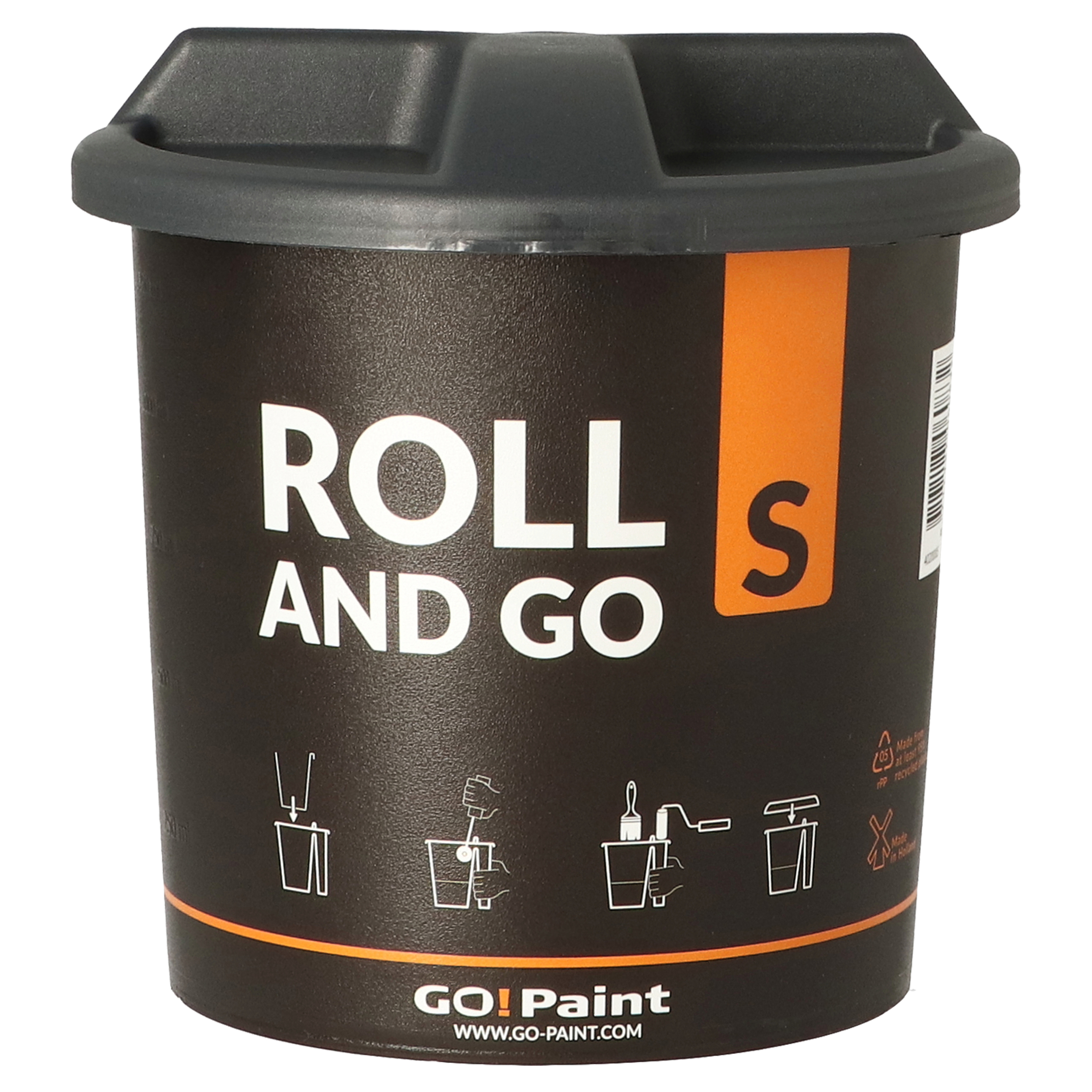 21.701.47 Go Paint  roll and go inclusief deksel - geel/zwart