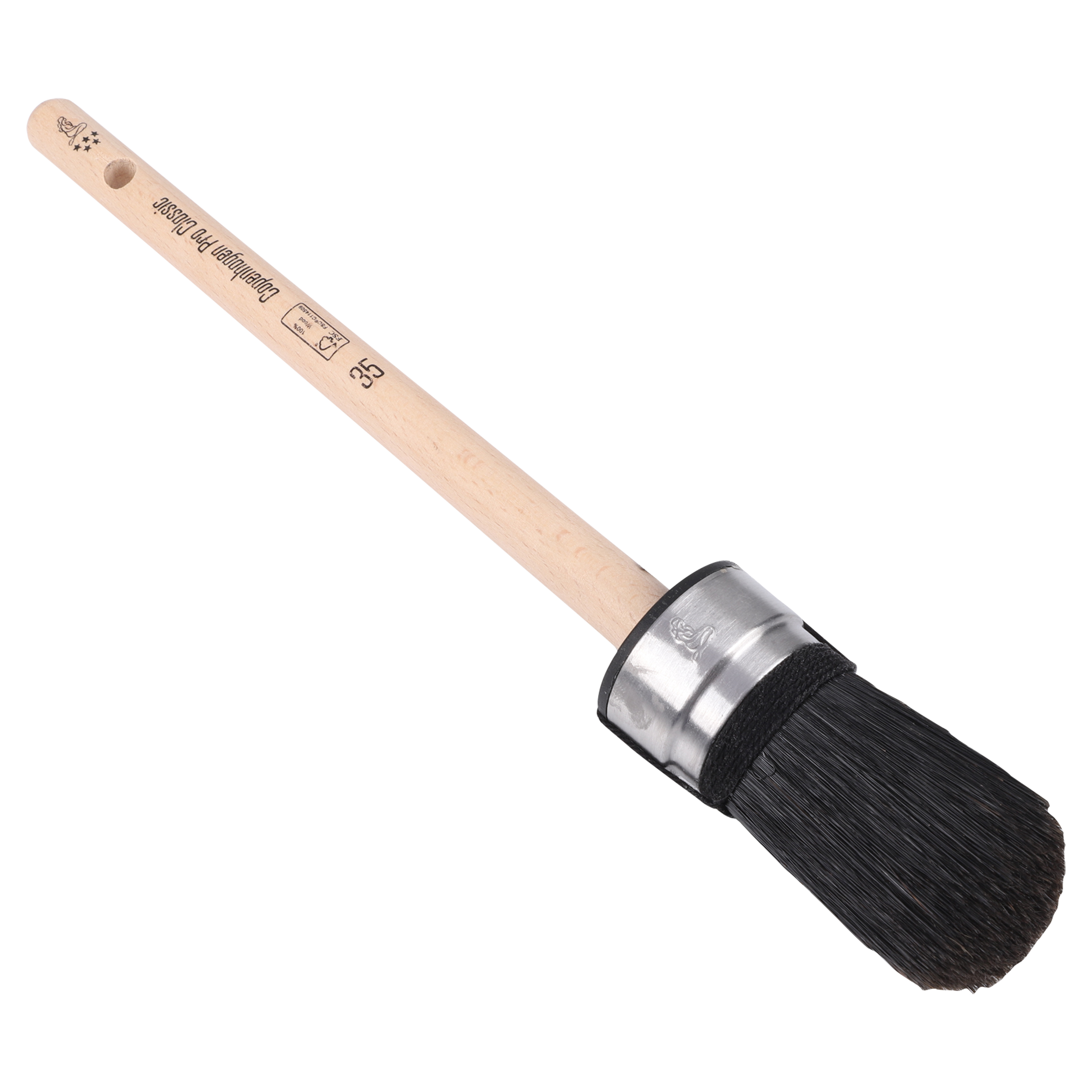 23.122.35 Copenhagen Pro Classic ovale kwast ***** - zwart Chinees varkenshaar  35