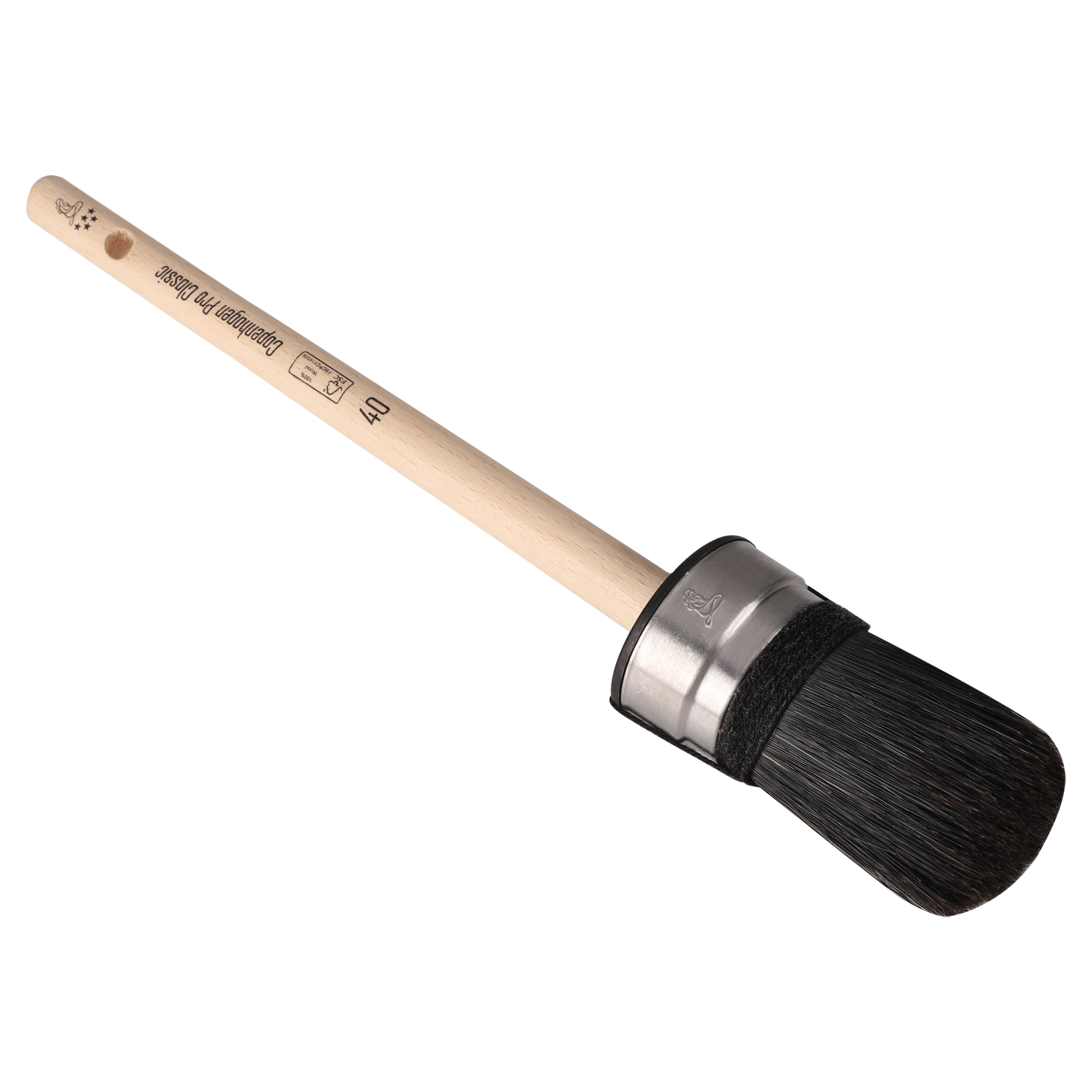 23.122.40 Copenhagen Pro Classic ovale kwast ***** - zwart Chinees varkenshaar  40