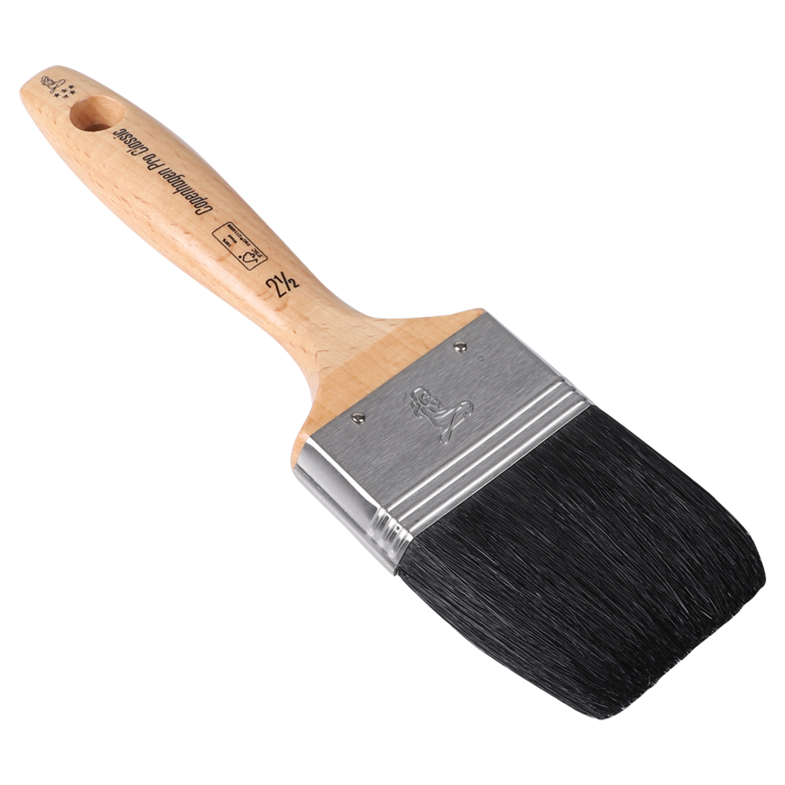 23.202.25 Copenhagen Pro Classic platte kwast ***** - zwart Chinees varkenshaar  2½