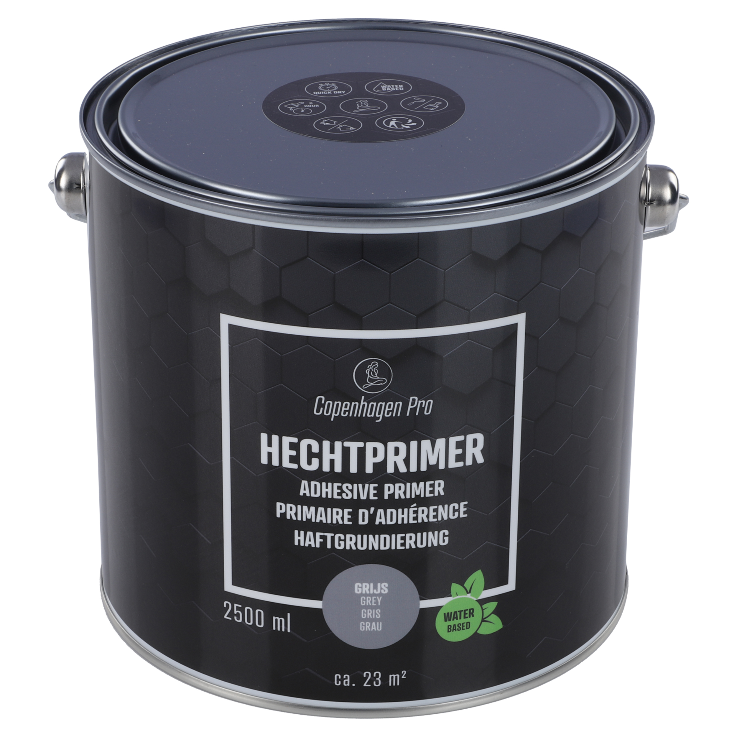 25.000.07 Copenhagen Pro  hechtprimer voor binnen en buiten - 2500 ml grijs 