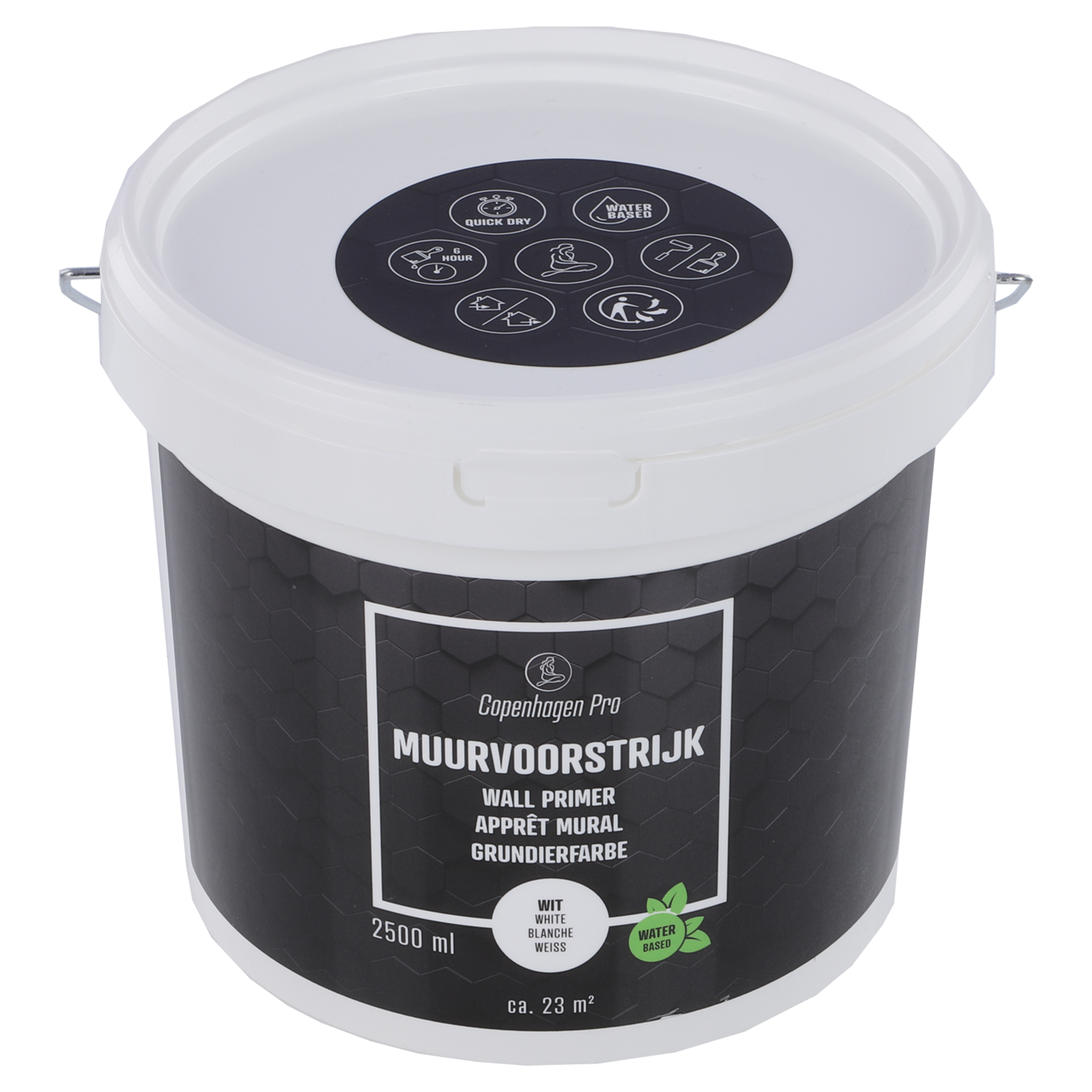 25.000.13 Copenhagen Pro  muurvoorstrijk voor binnen - 2500 ml wit 