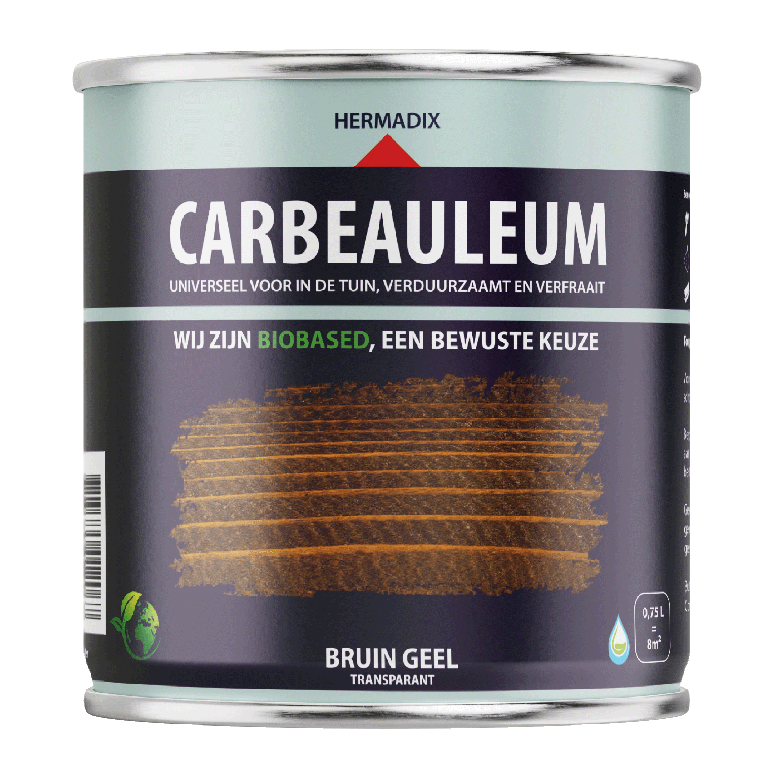 25.222.01 Hermadix  impraline mat - 750 ml - carbeauleum zwartbruin 