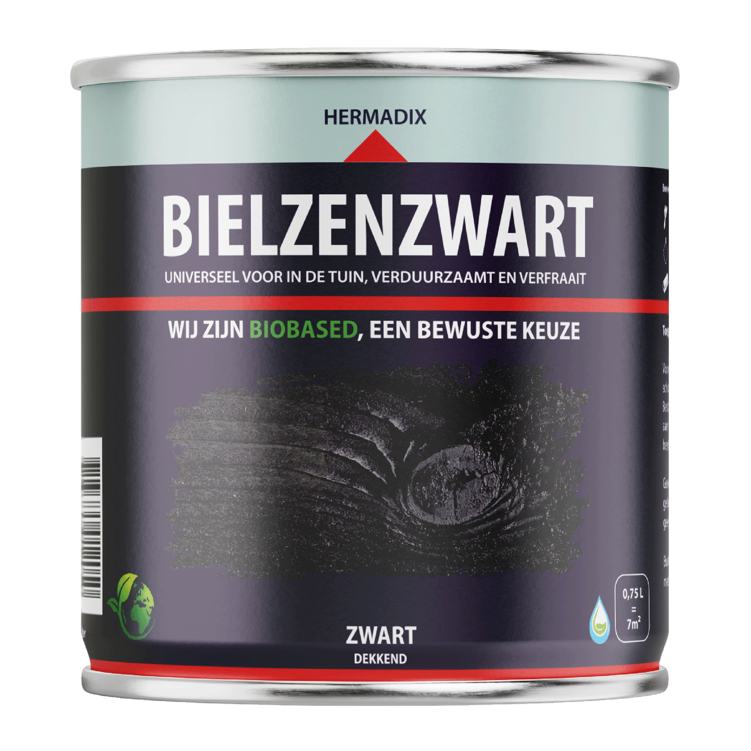 25.224.01 Hermadix  impraline mat - 750 ml - bielzenzwart zwart 