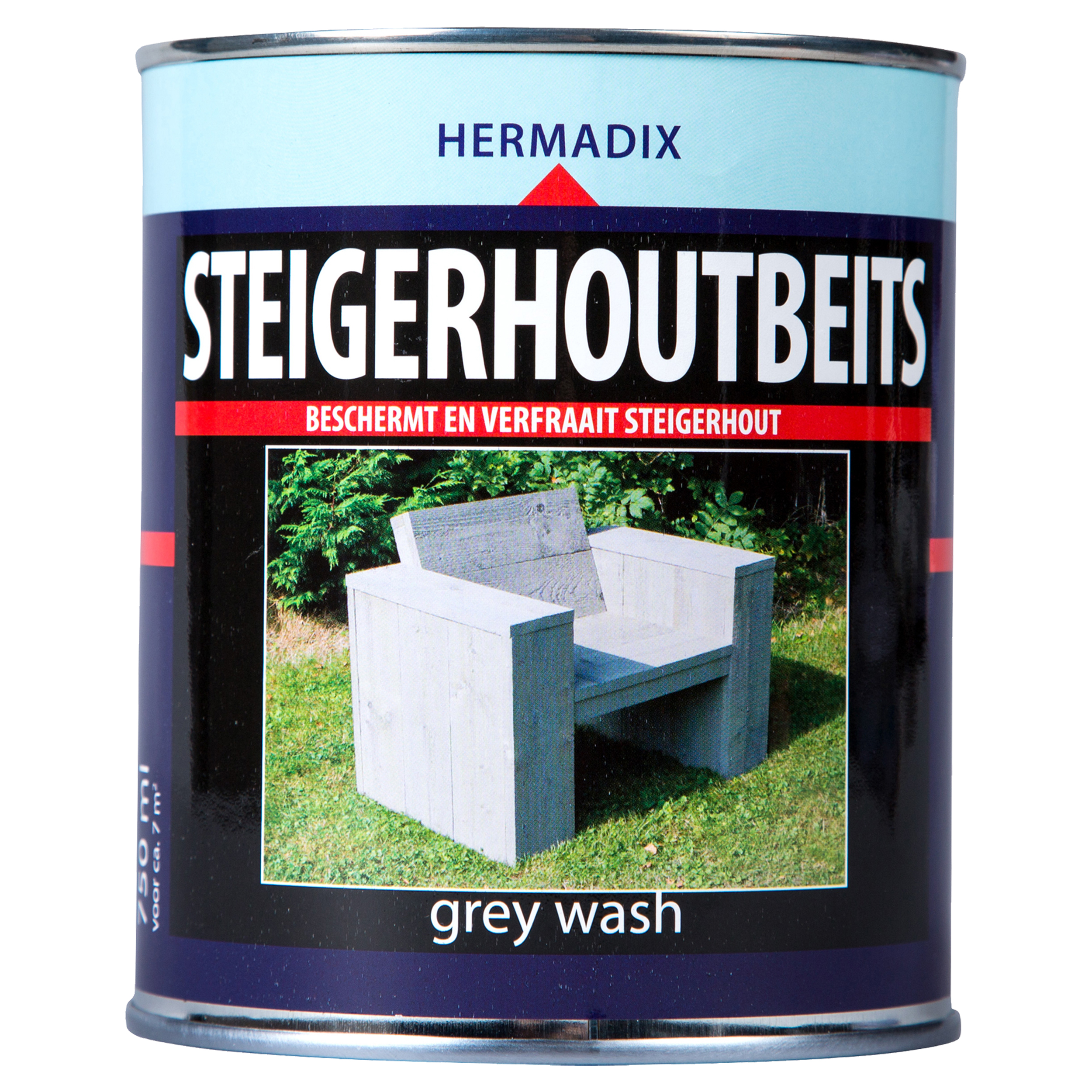 25.226.01 Hermadix  steigerhoutbeits mat - 750 ml - grey wash