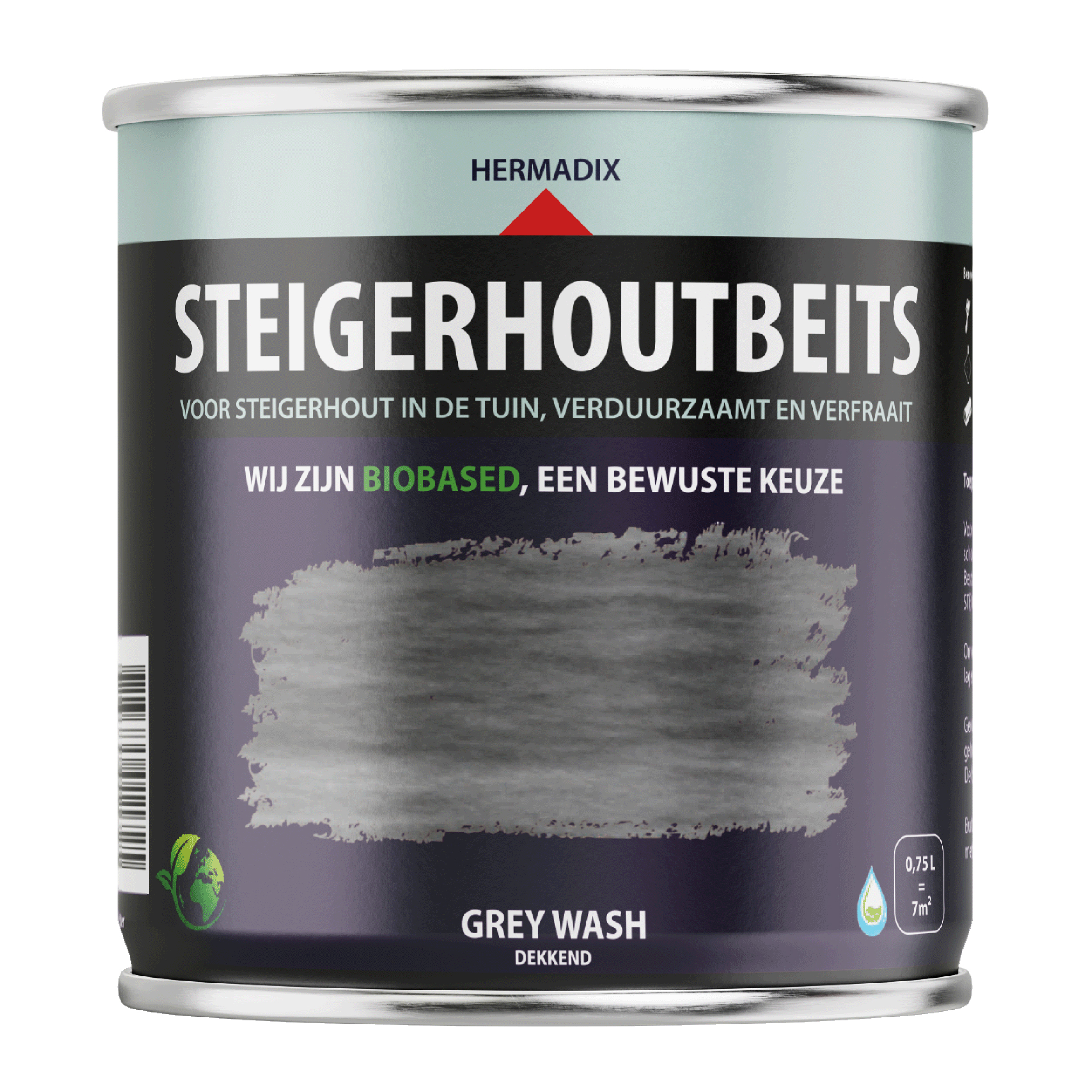 25.226.01 Hermadix  steigerhoutbeits mat - 750 ml grey wash 