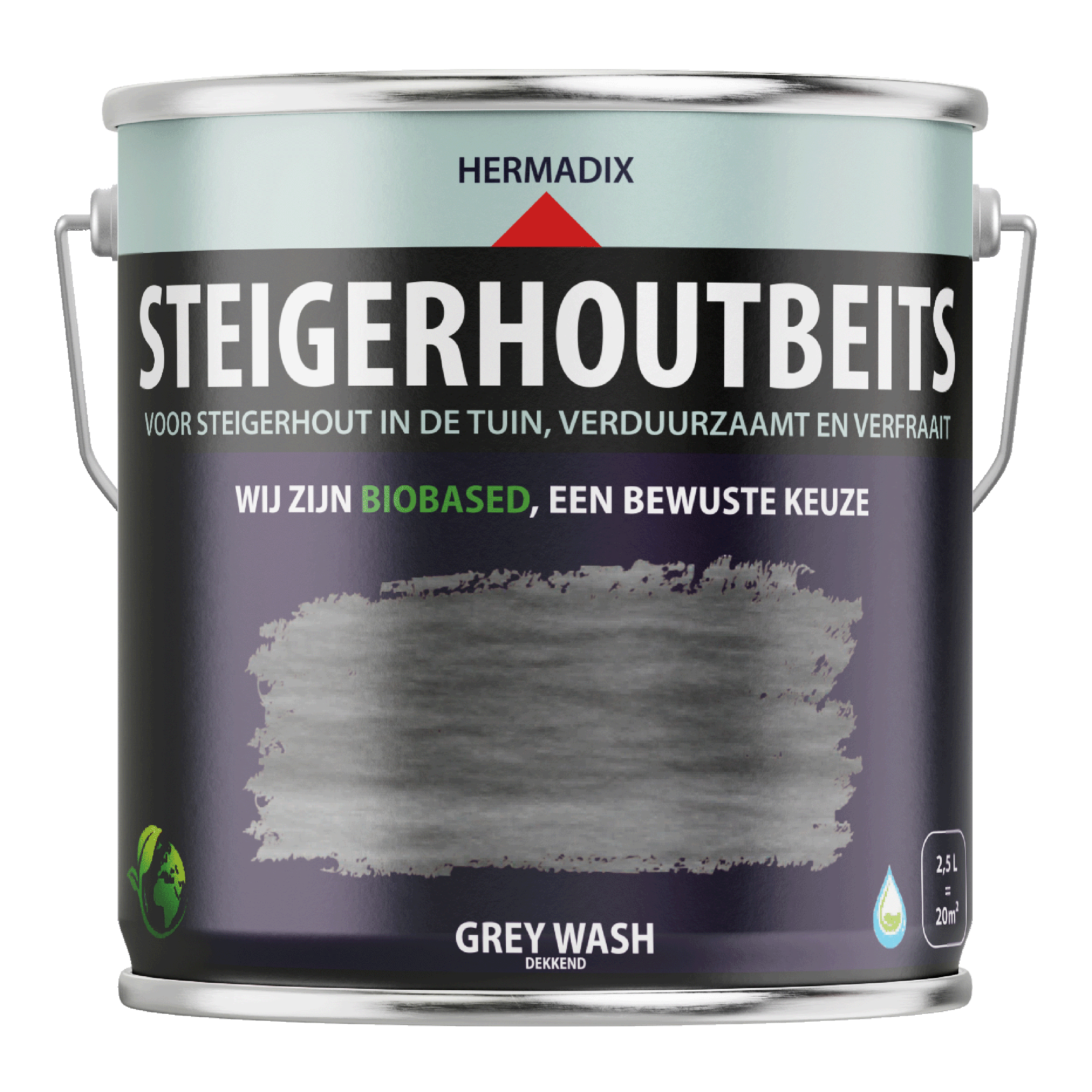 25.226.02 Hermadix  steigerhoutbeits mat - 2500 ml grey wash 