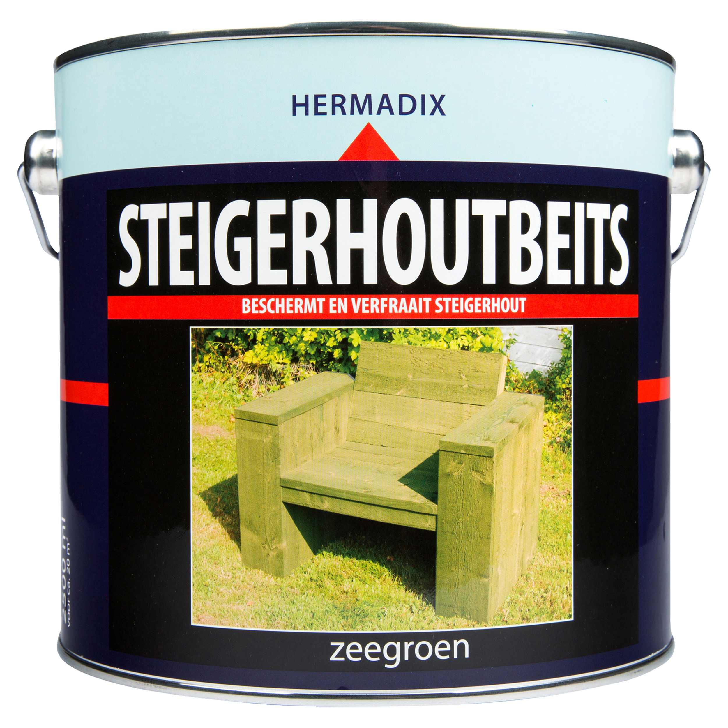 25.231.02 Hermadix  steigerhoutbeits mat - 2500 ml zeegroen 