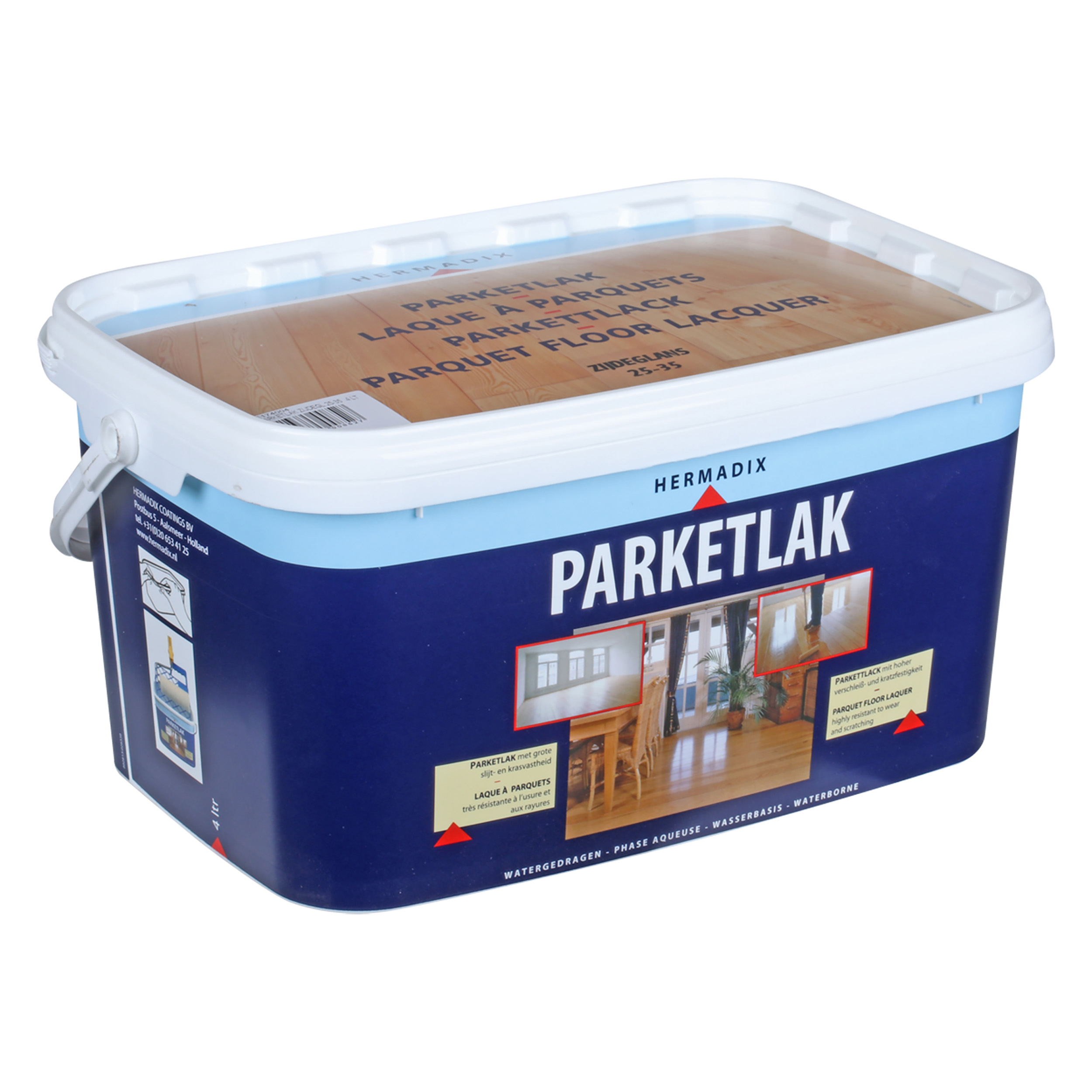 25.740.04 Hermadix  parketlak zijdeglans - 4 liter 25-35 