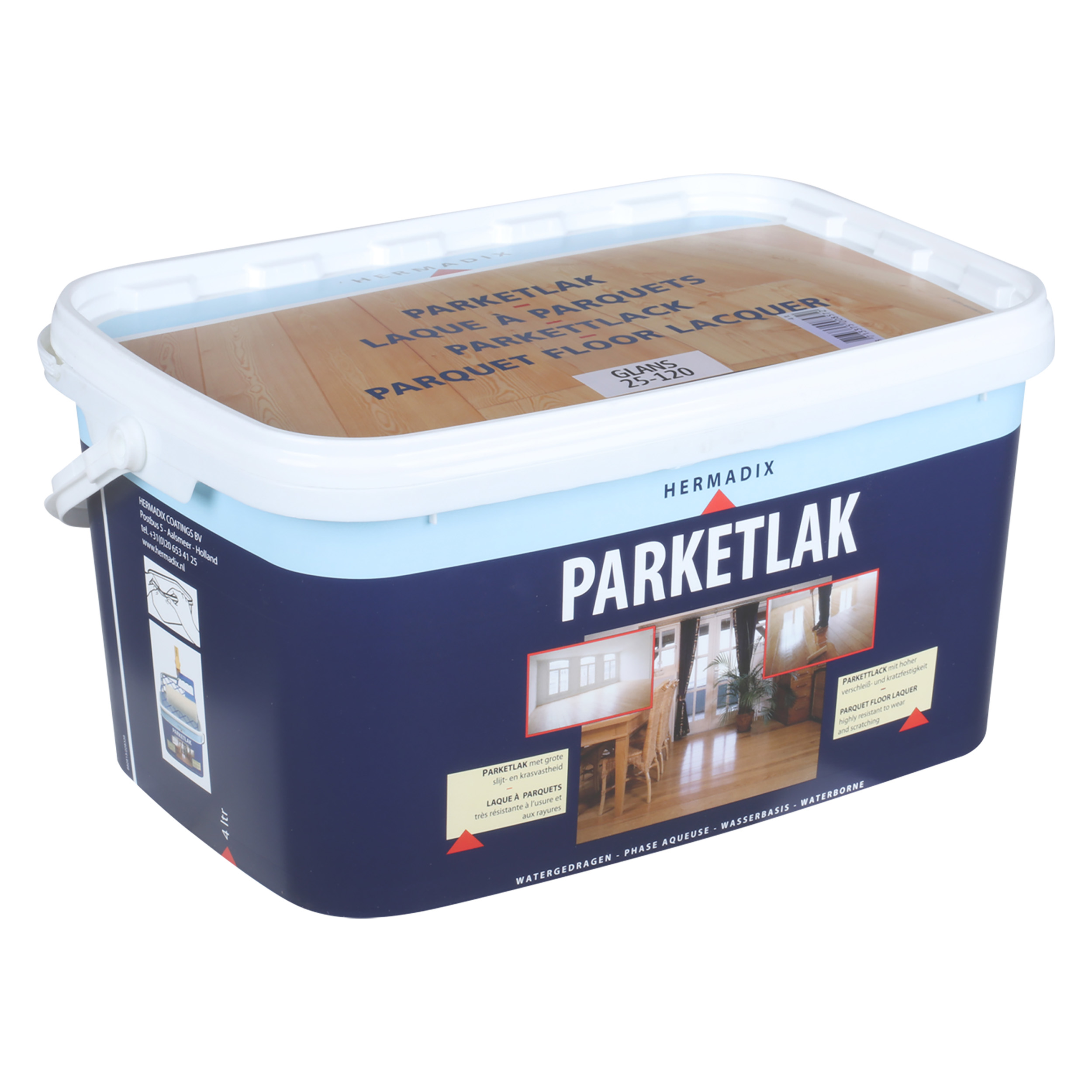 25.741.04 Hermadix  parketlak glans - 4 liter 25-120 