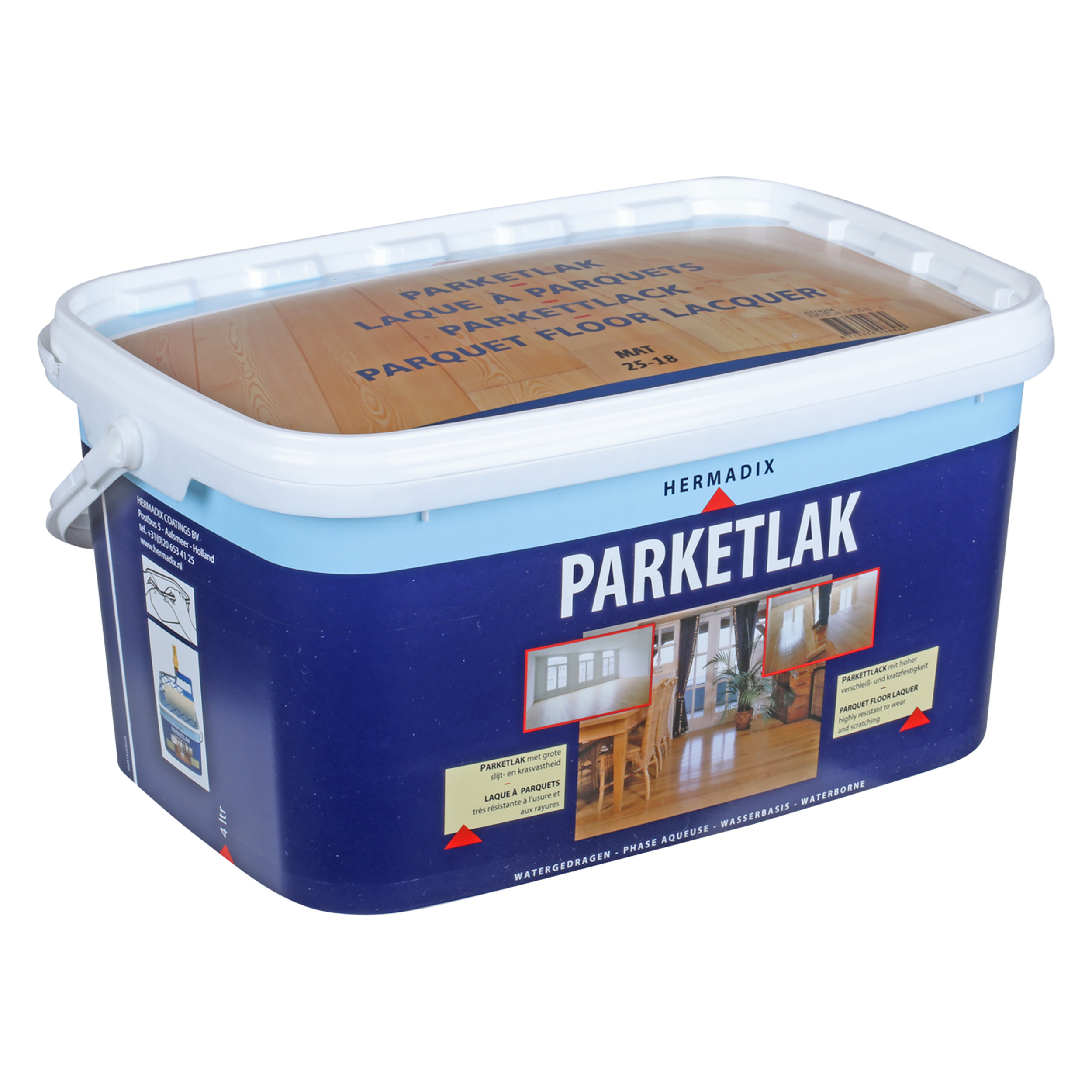 25.742.04 Hermadix  parketlak mat - 4 liter 25-18 