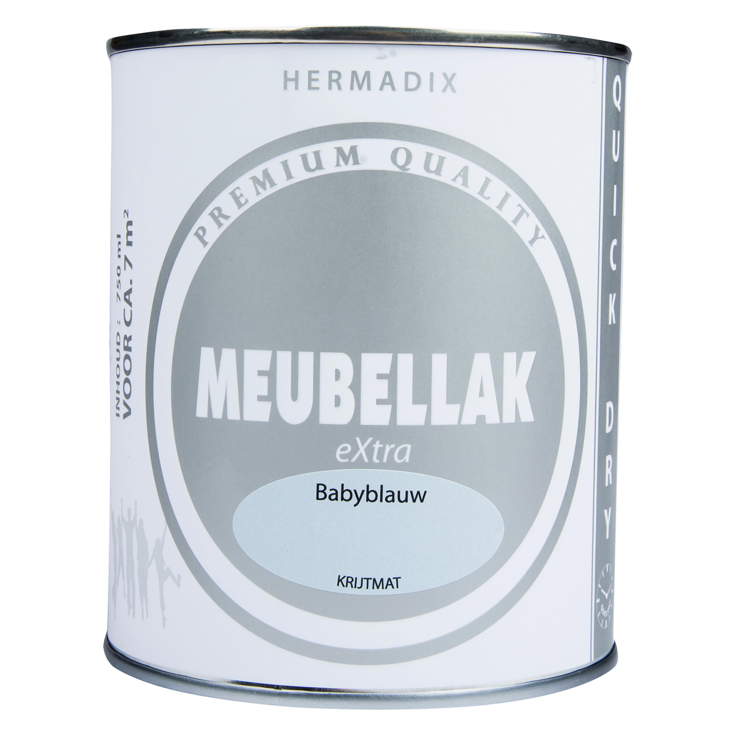 25.753.06 Hermadix  meubellak krijtmat - 750 ml babyblauw 