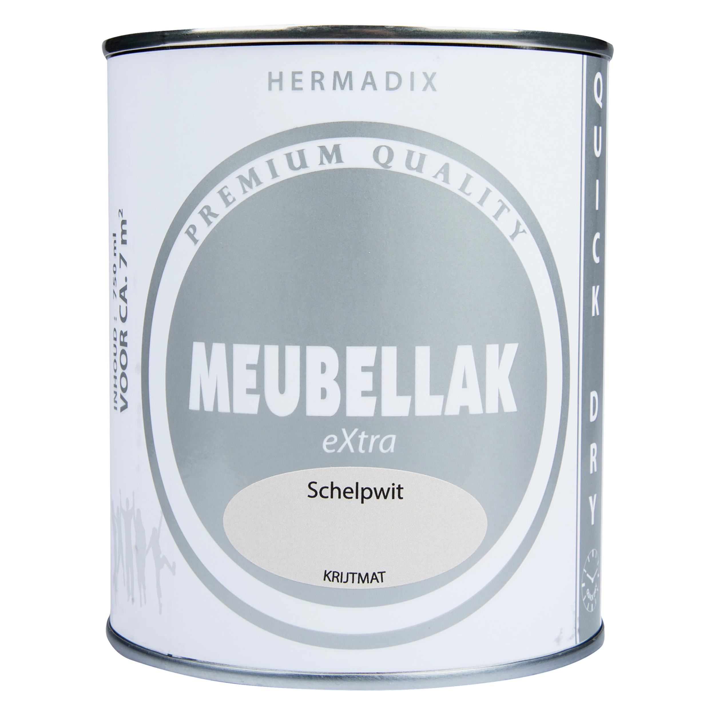 25.753.11 Hermadix  meubellak krijtmat - 750 ml schelpwit 
