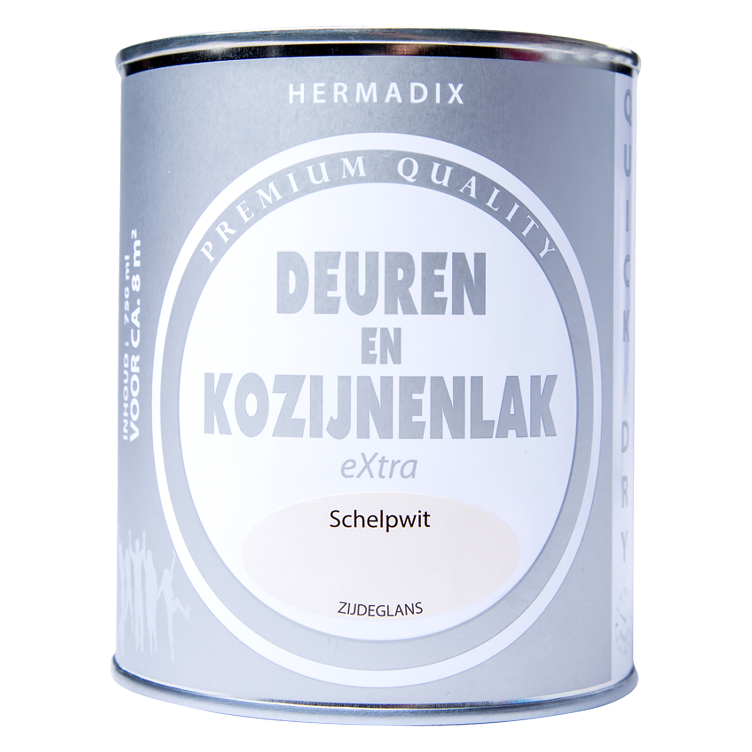 25.754.11 Hermadix  deuren en kozijnenlak zijdeglans - 750 ml schelpwit 