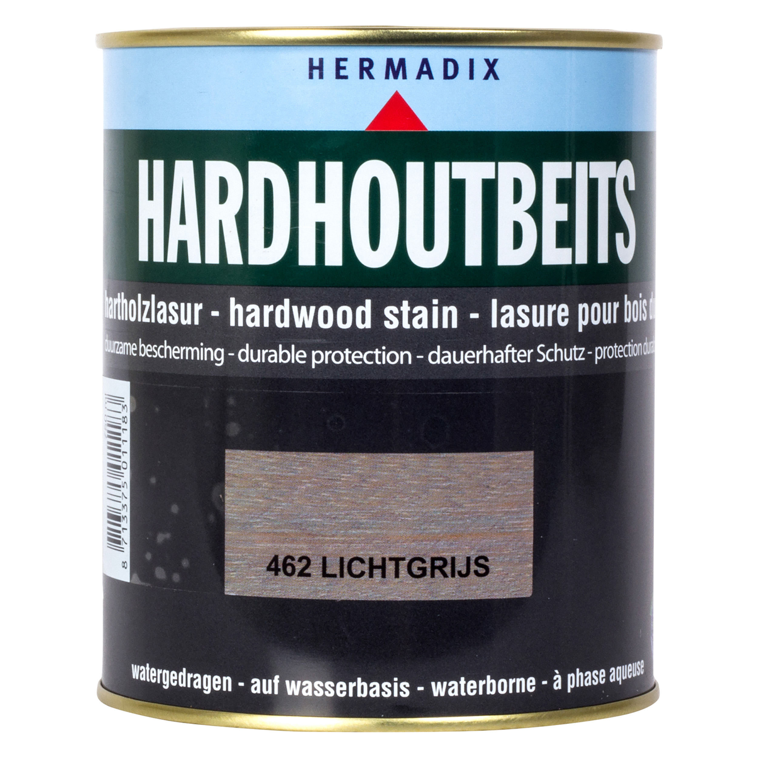 25.846.21 Hermadix  hardhoutbeits zijdeglans - 750 ml - licht grijs (462)