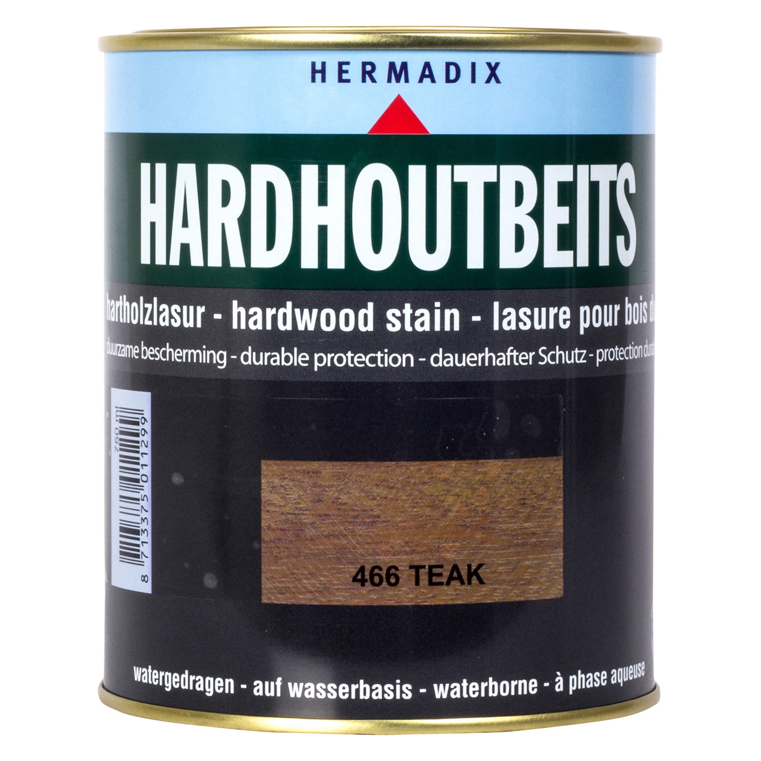 25.846.61 Hermadix  hardhoutbeits zijdeglans - 750 ml - teak (466)