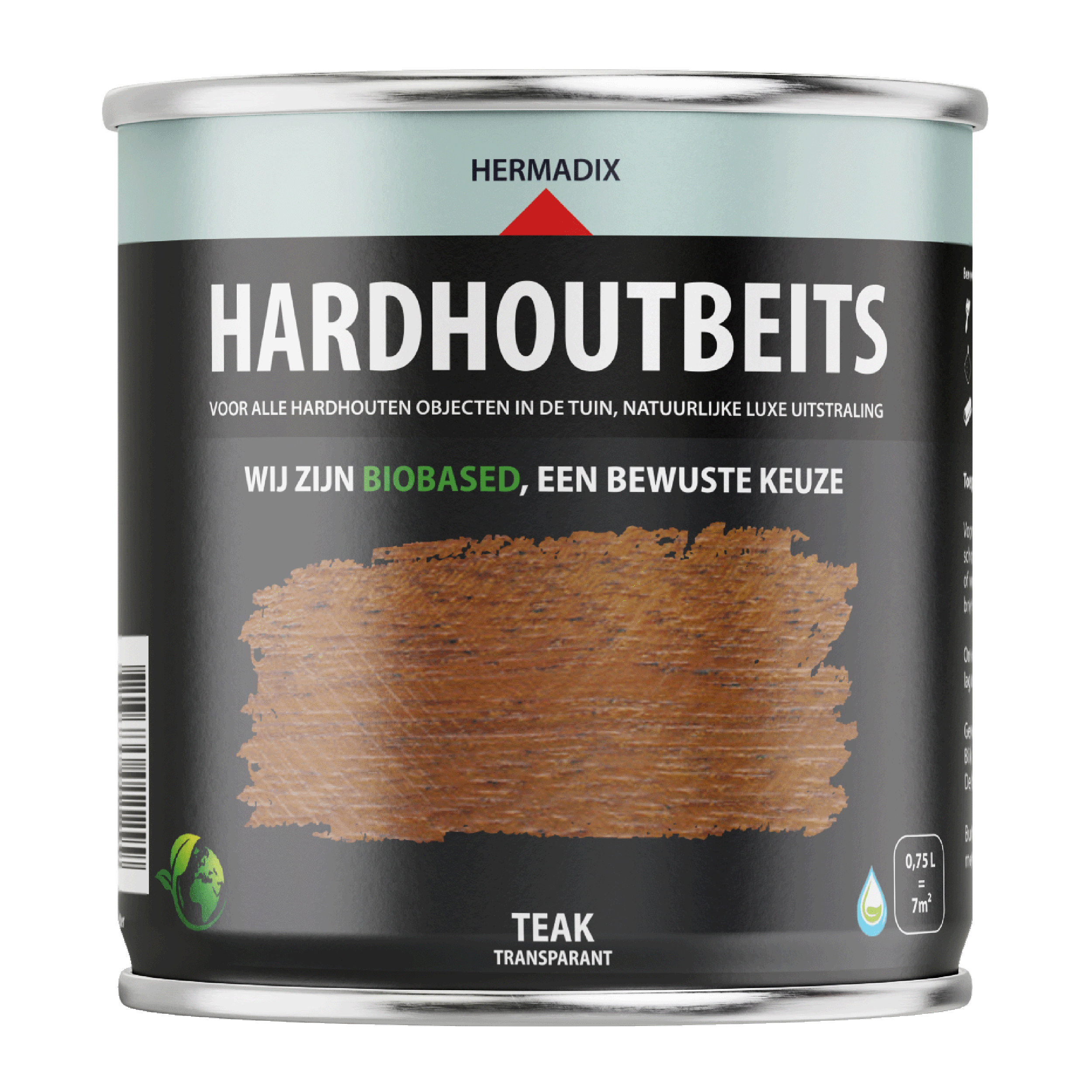 25.846.61 Hermadix  hardhoutbeits zijdeglans - 750 ml teak (466) 