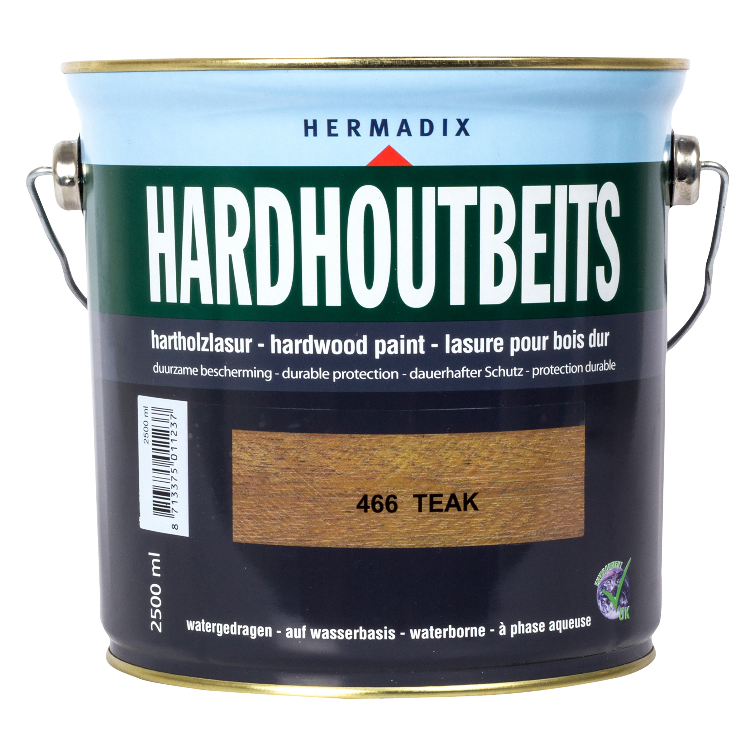 25.846.62 Hermadix  hardhoutbeits zijdeglans - 2500 ml - teak (466)