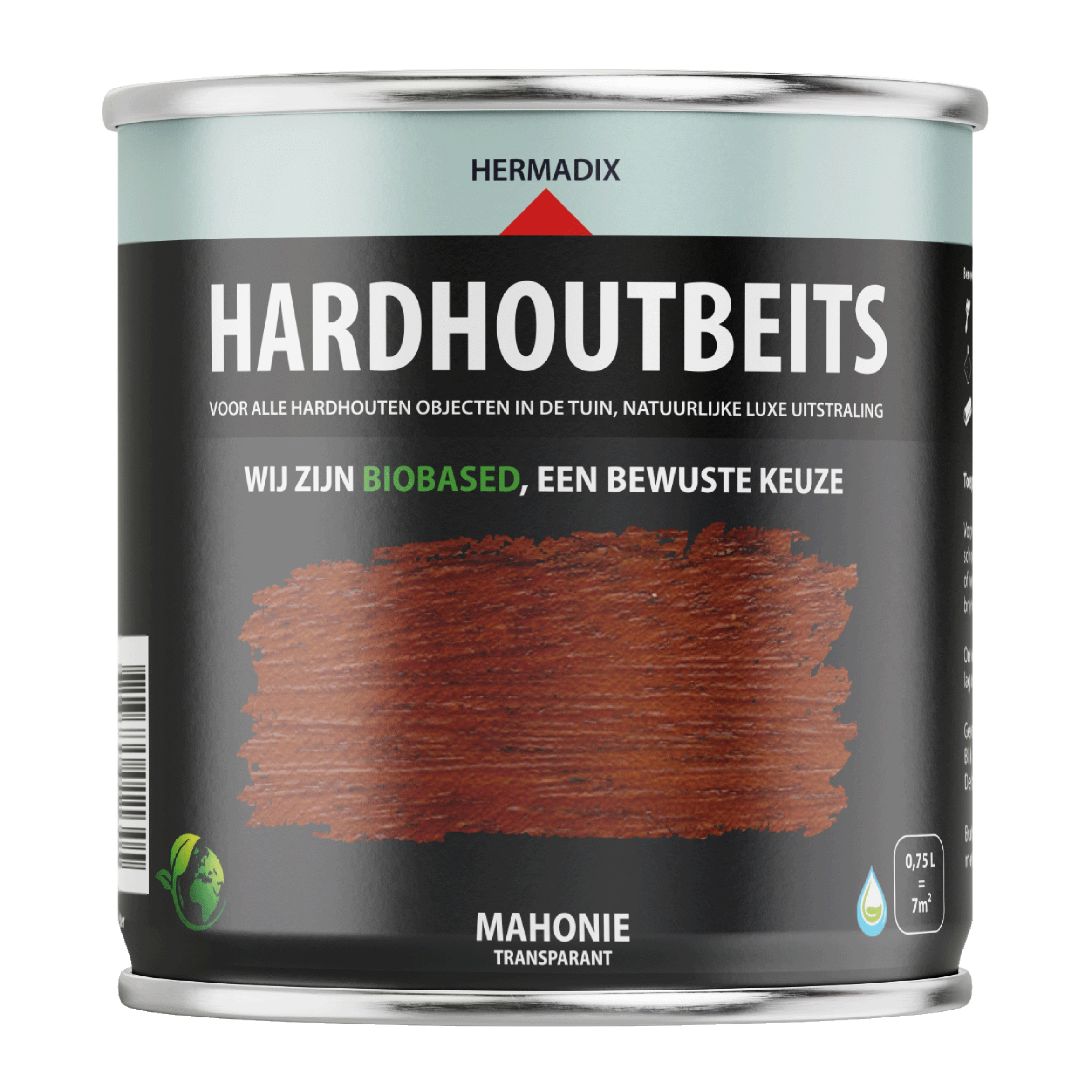 25.846.71 Hermadix  hardhoutbeits zijdeglans - 750 ml mahonie (467) 
