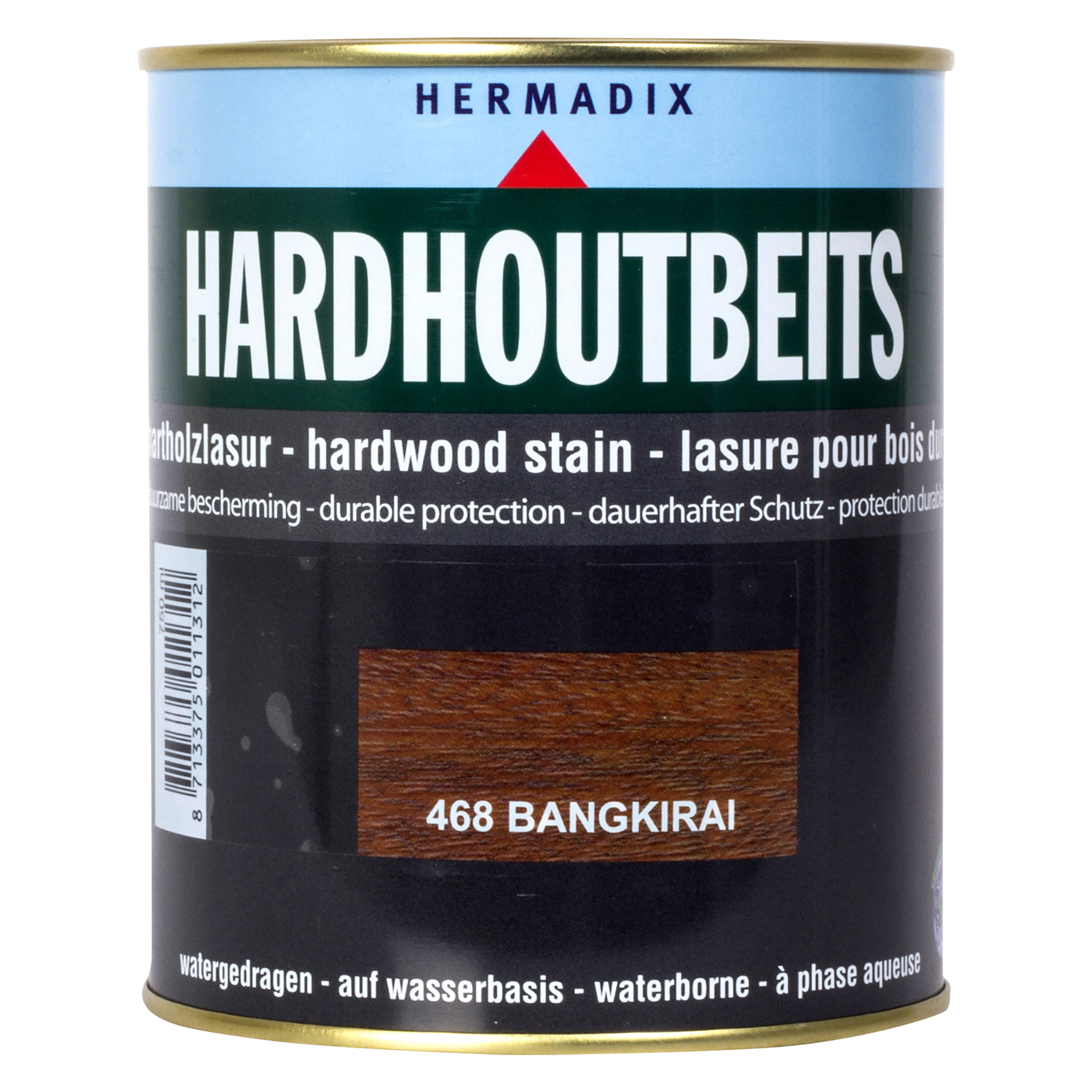 25.846.81 Hermadix  hardhoutbeits zijdeglans - 750 ml - bangkirai (468)