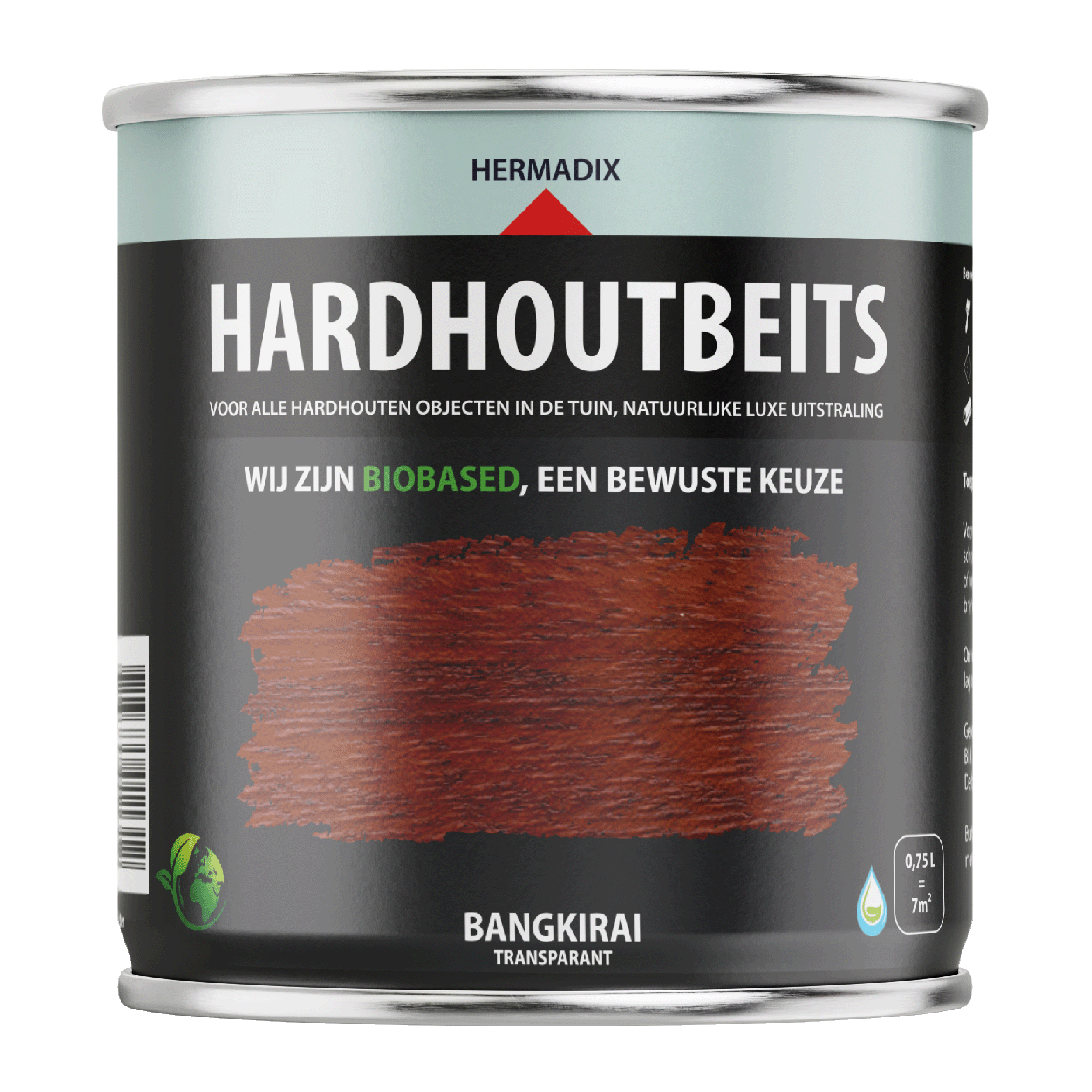 25.846.81 Hermadix  hardhoutbeits zijdeglans - 750 ml bangkirai (468) 