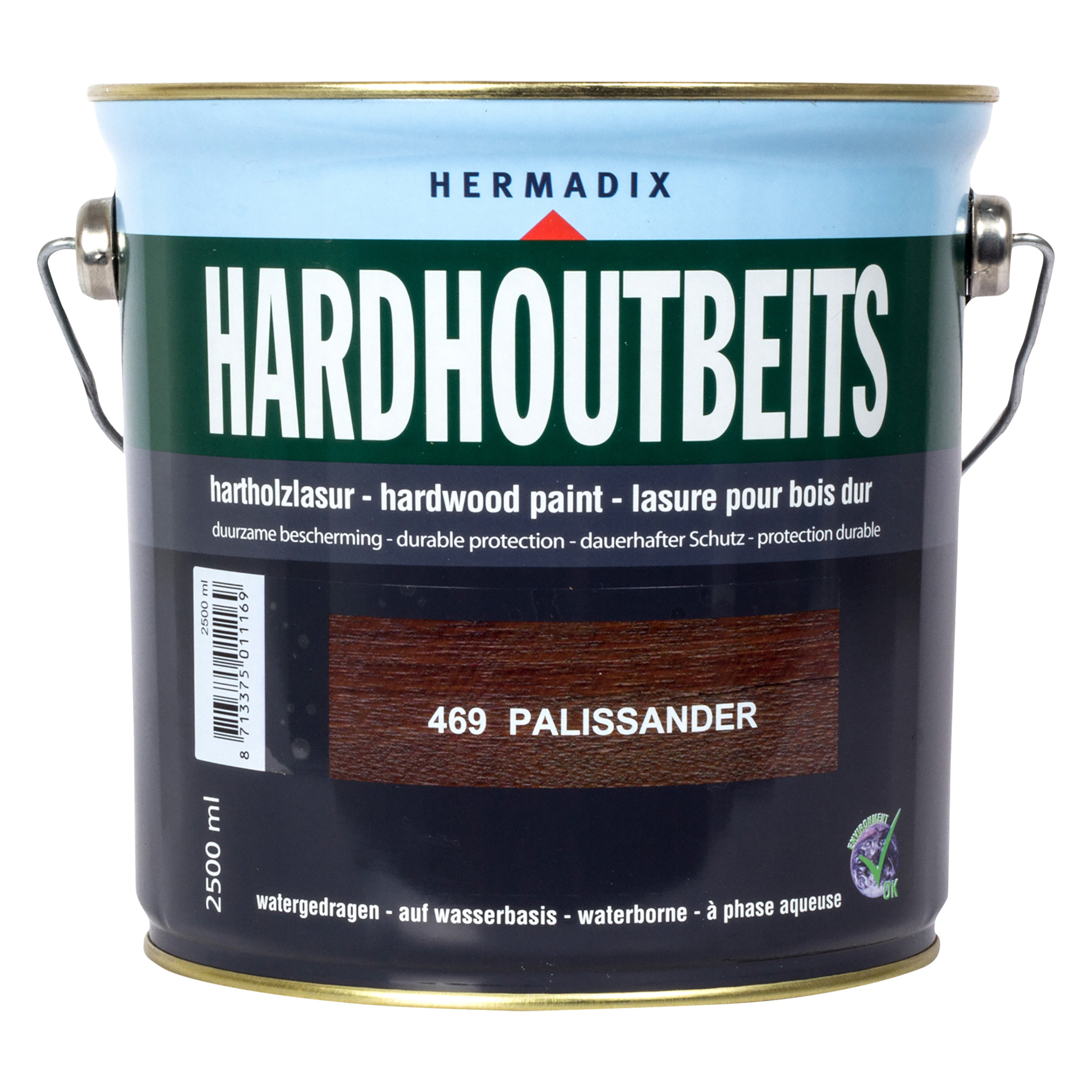 25.846.92 Hermadix  hardhoutbeits zijdeglans - 2500 ml - palissander (469)