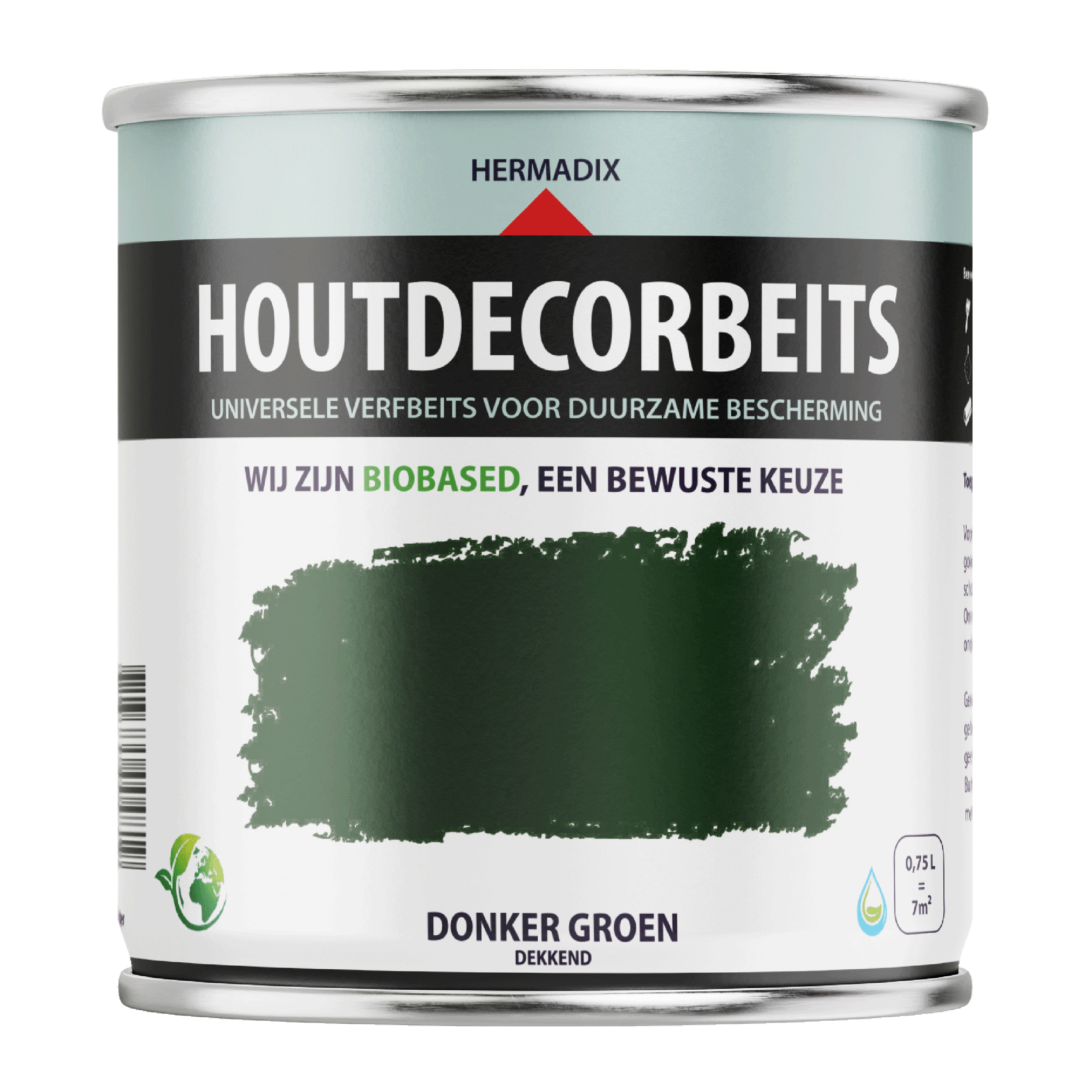 25.862.31 Hermadix  houtdecor zijdeglans - 750 ml donkergroen (623) dekkend 