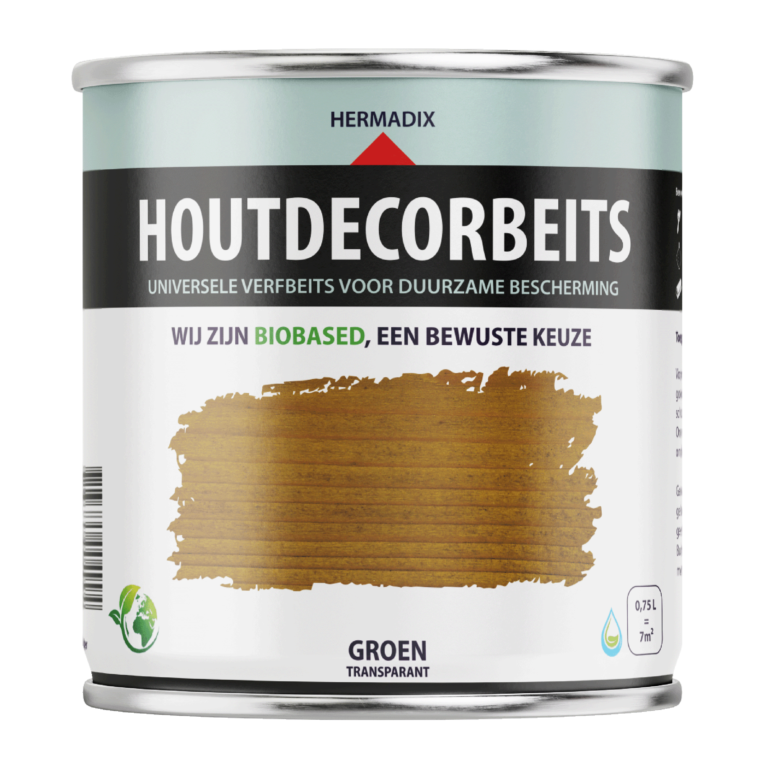 25.865.61 Hermadix  houtdecor zijdeglans - 750 ml transparant groen (656) 